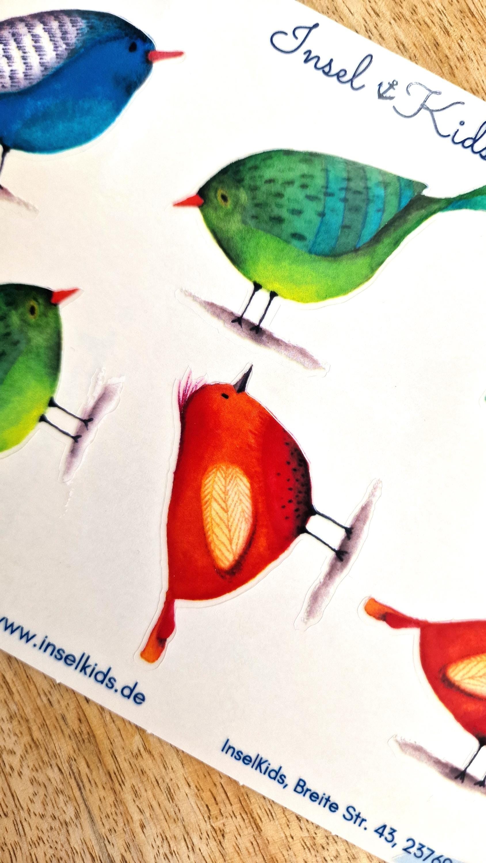 Wasserfeste Spühlmaschinenfeste Sticker Transparent Aufkleber UV-beständig Wasserfest / Für Trinkflasche Brotdose Vögel Vogel – Stickers