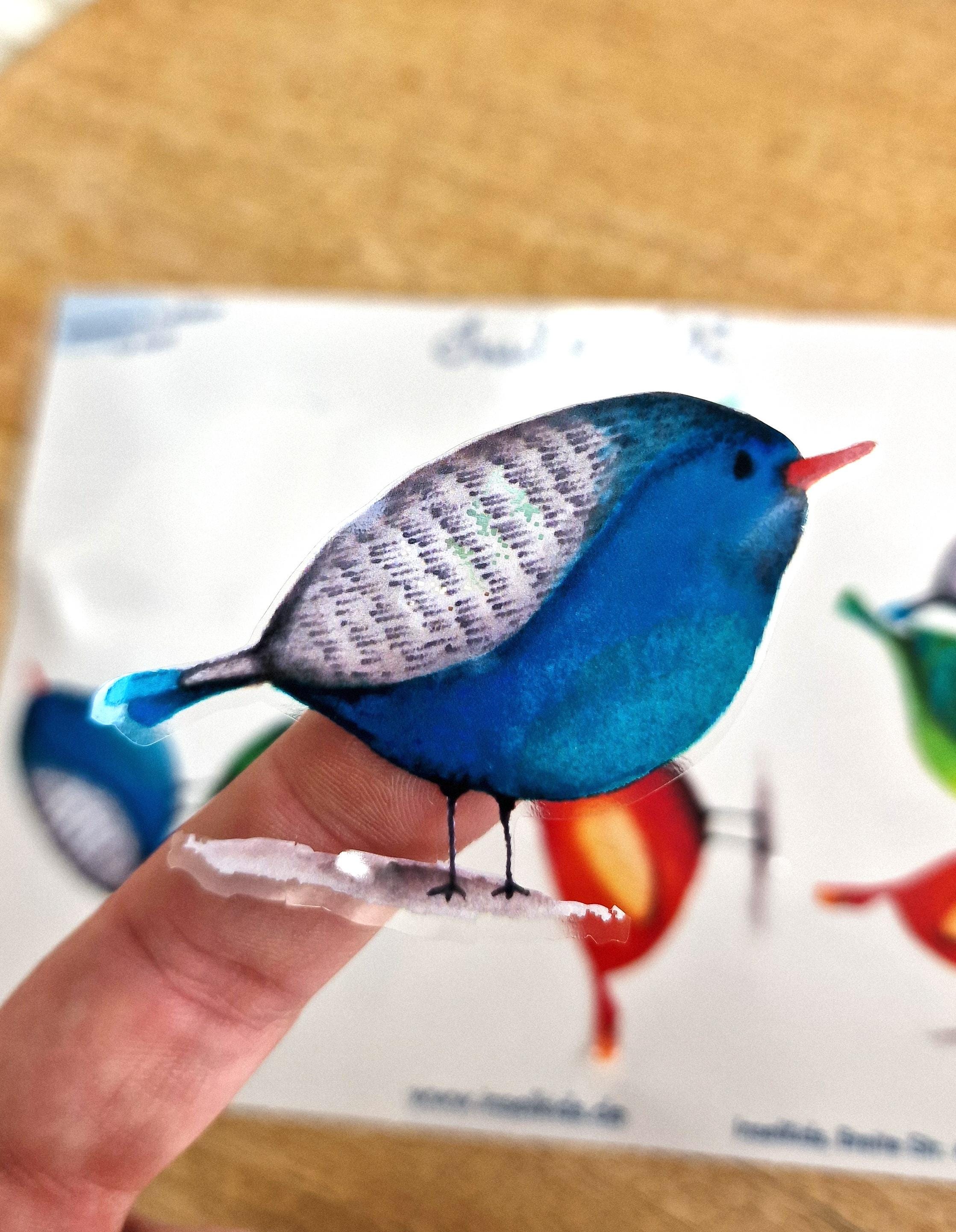 Wasserfeste Spühlmaschinenfeste Sticker Transparent Aufkleber UV-beständig Wasserfest / Für Trinkflasche Brotdose Vögel Vogel – Stickers