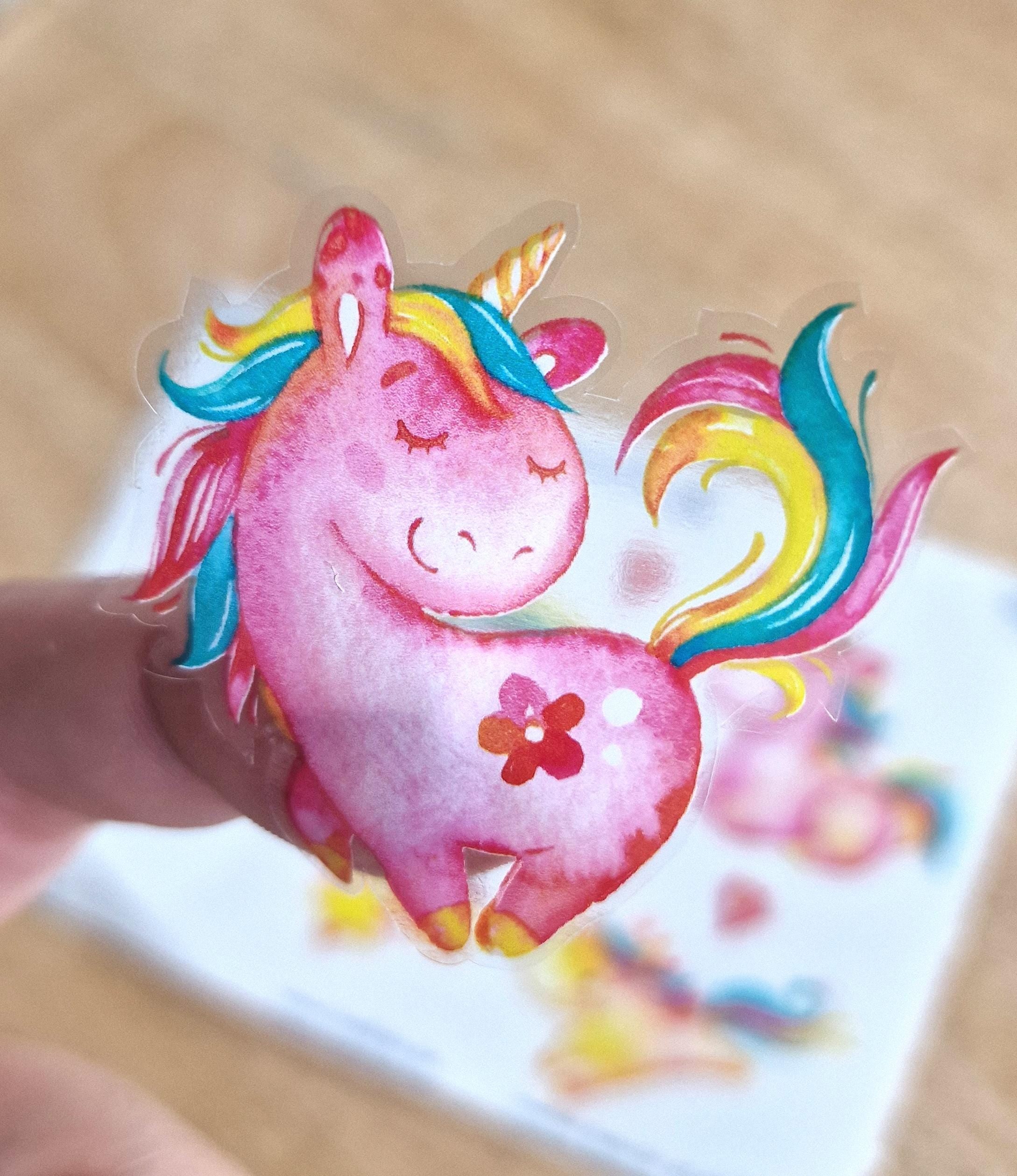 Einhorn Sticker Set – wasserfest & spülmaschinenfest – für Brotdose, Flasche, Kita und Schulstart – Vinyl Sticker – Stickers