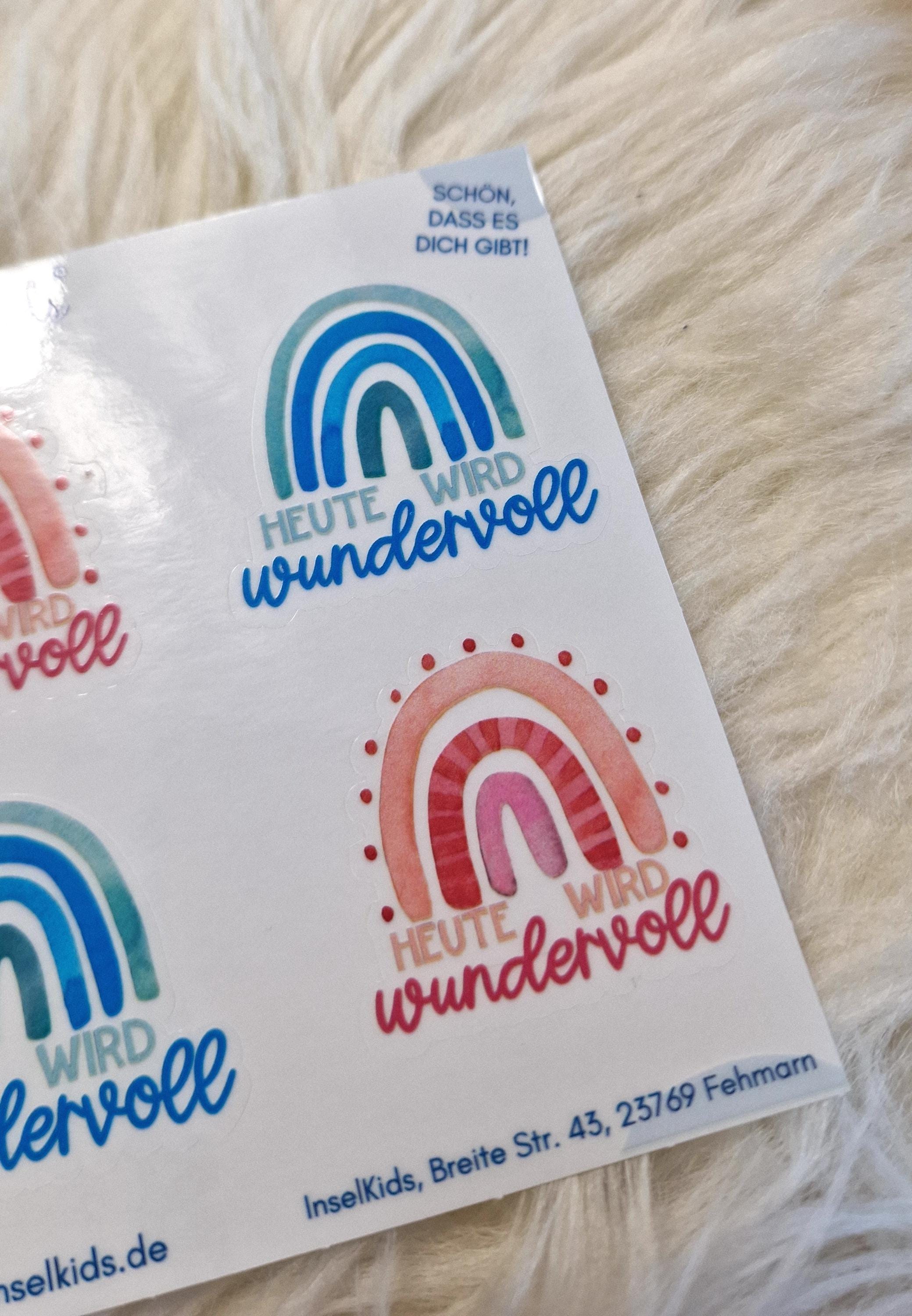 Wasserfeste Spühlmaschinenfeste Sticker Transparent Aufkleber UV-beständig Wasserfest / Für Trinkflasche Brotdose Fahrrad wundervoll – Stickers