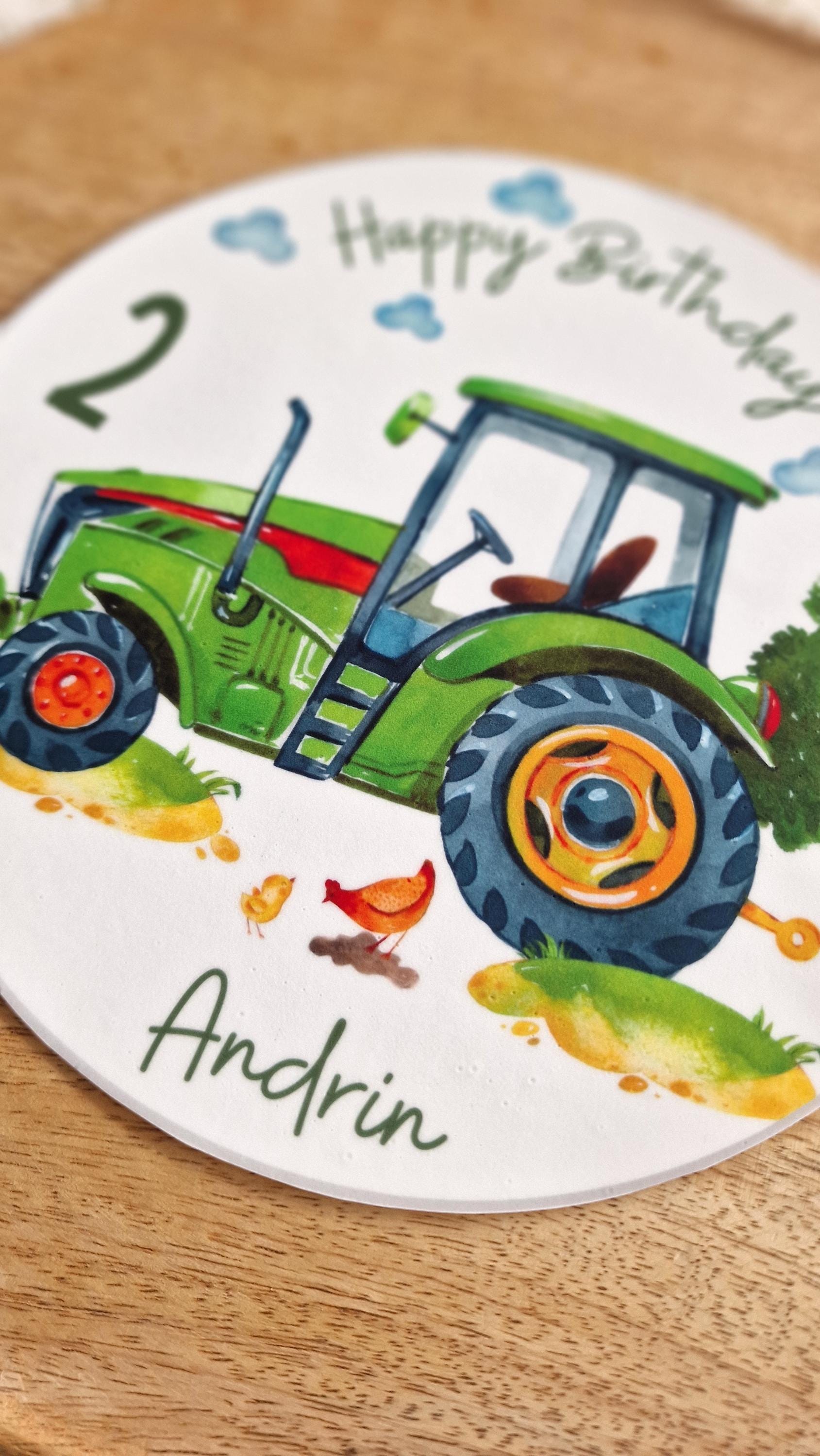 Tortenaufleger Fondant Geburtstag Traktor Trecker Bauernhof Bauernhoftiere