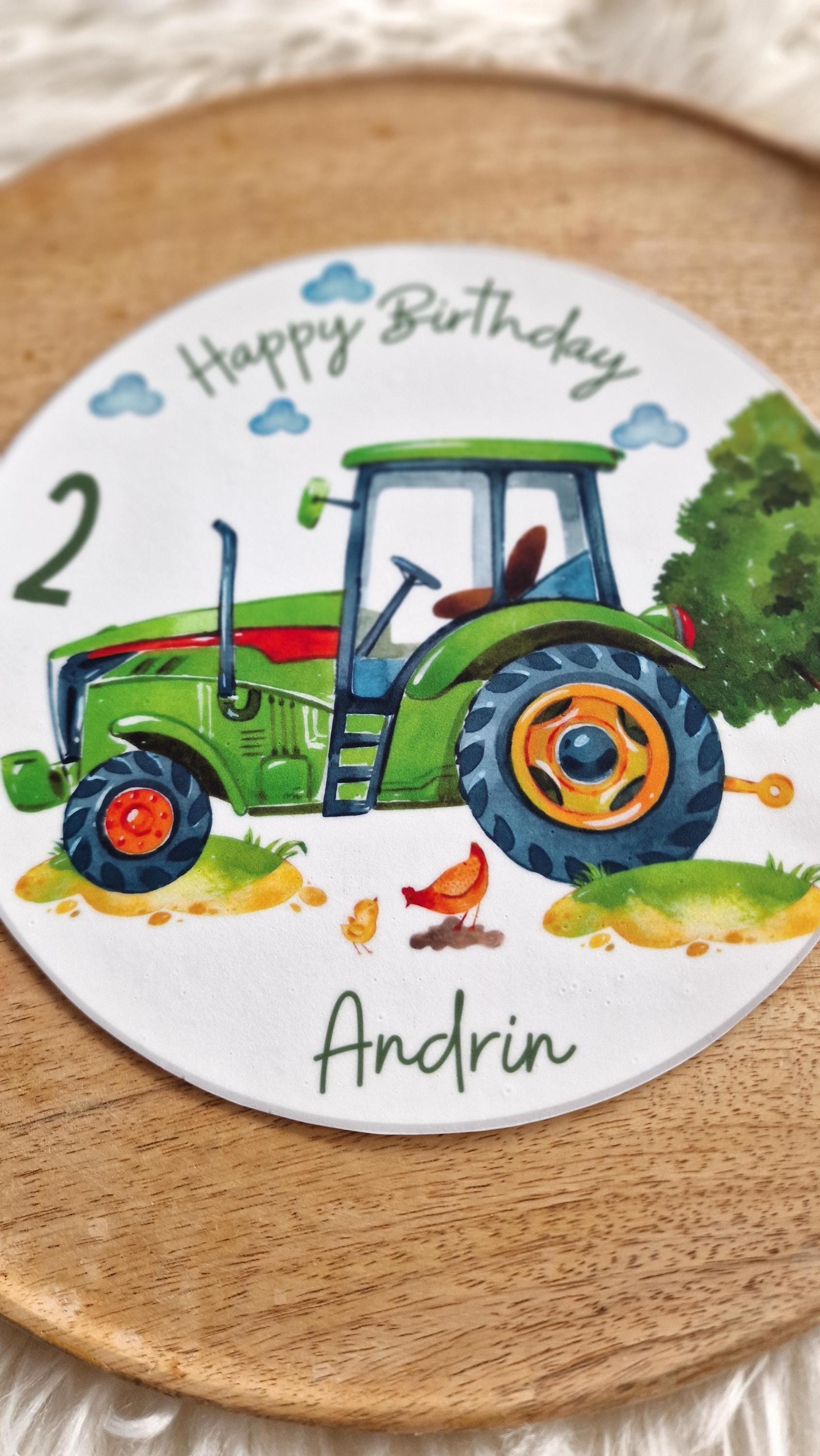 Tortenaufleger Fondant Geburtstag Traktor Trecker Bauernhof Bauernhoftiere
