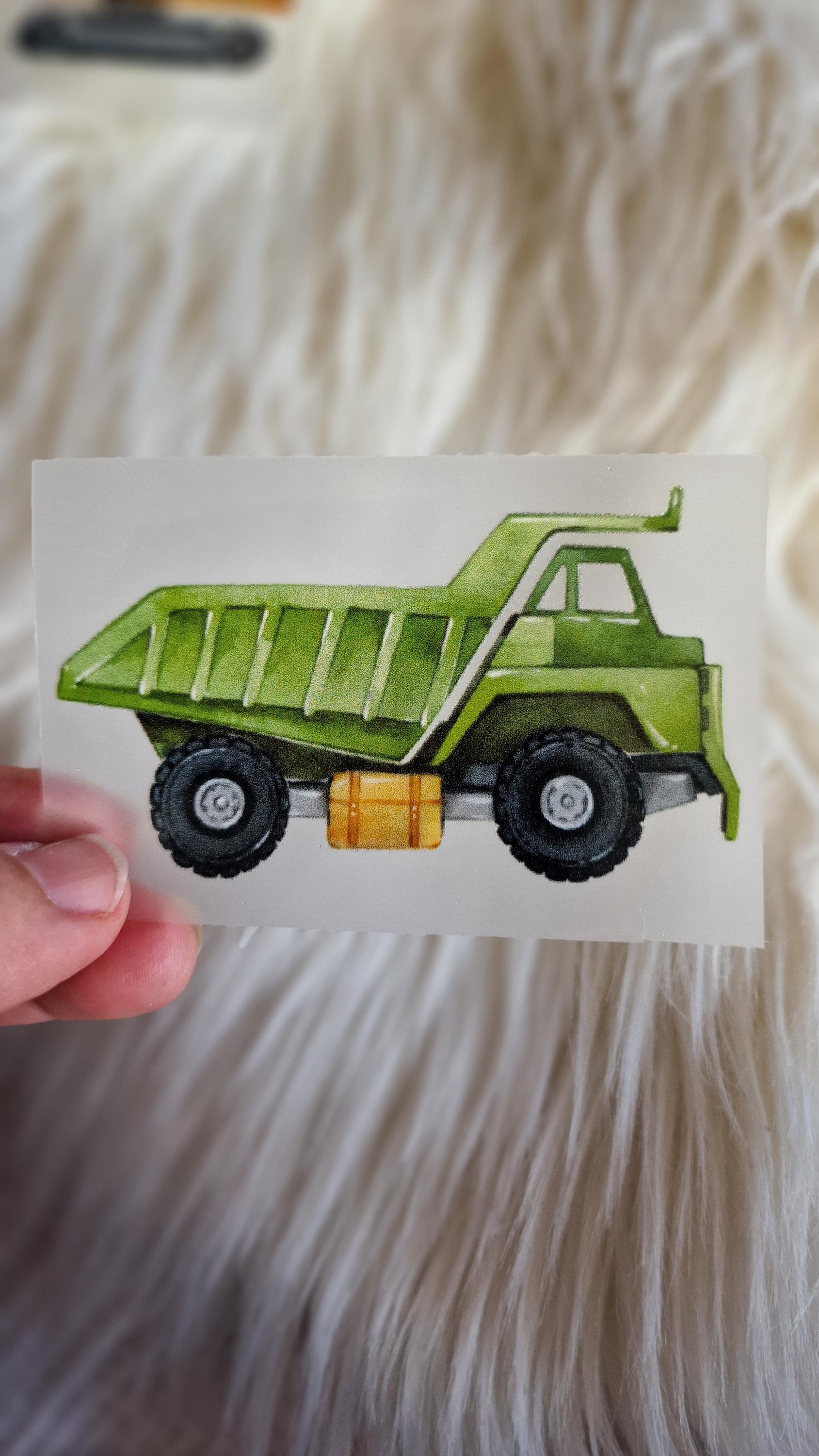 Bügelbild Set Baustelle – Traktor, Bagger Radlader Kipplaster – Applikation für Shirts Hosen Kleidung – Geburtstag DIY Upcycling – Appliques & Patches