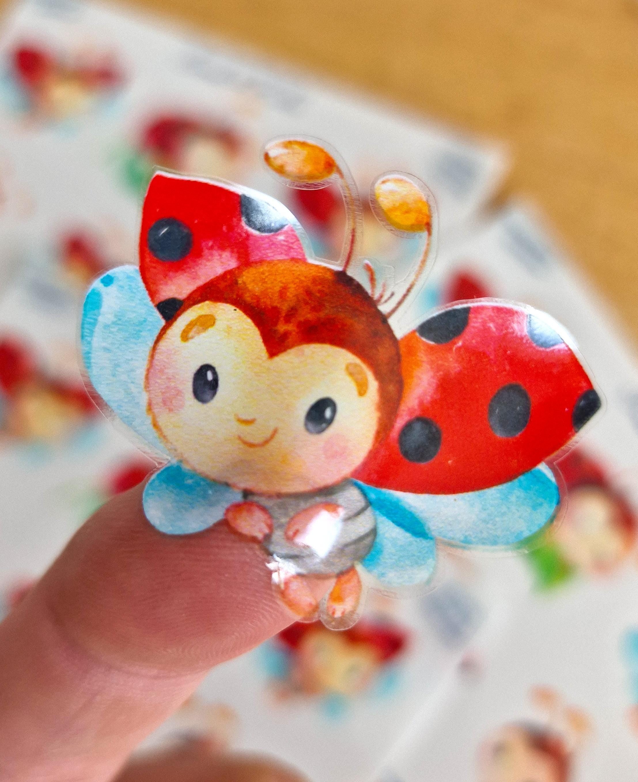 Sticker Marienkäfer wasserfest – spülmaschinenfest – für Brotdose, Flasche, Helm – optional mit Übertragungsfolie – Stickers