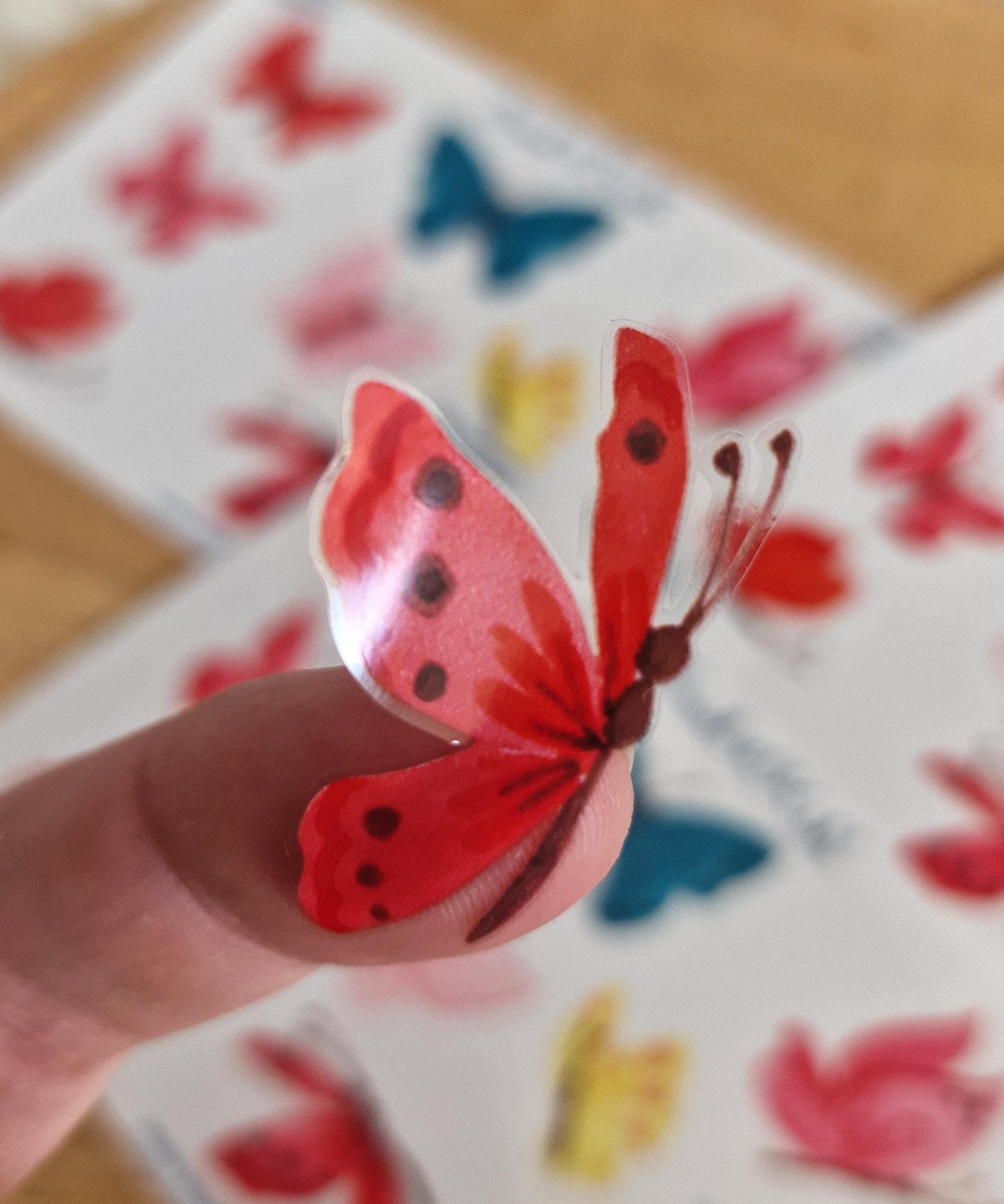 Sticker Schmetterling – wasserfest & spülmaschinenfest – Aufkleber für Brotdose, Flasche, Fahrrad – Geschenk Einschulung – Stickers