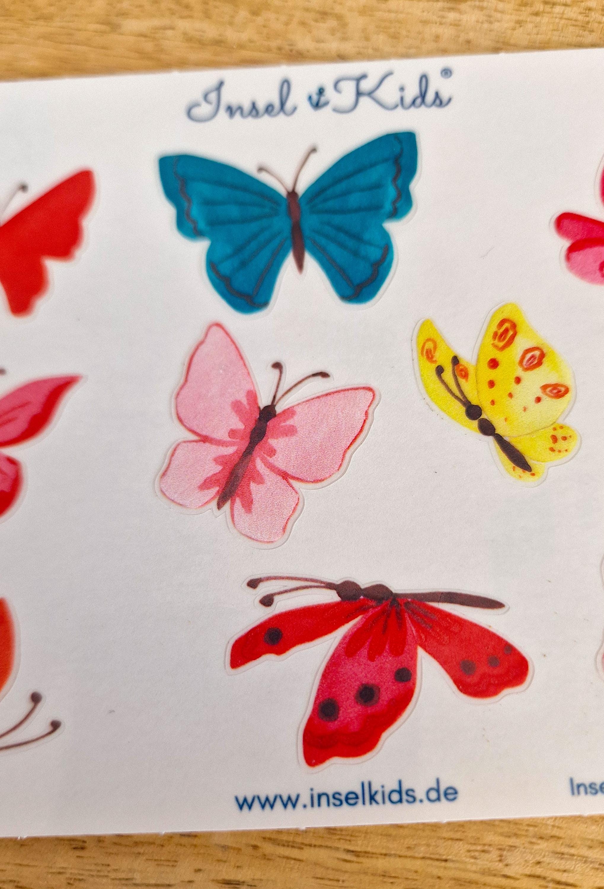 Sticker Schmetterling – wasserfest & spülmaschinenfest – Aufkleber für Brotdose, Flasche, Fahrrad – Geschenk Einschulung – Stickers