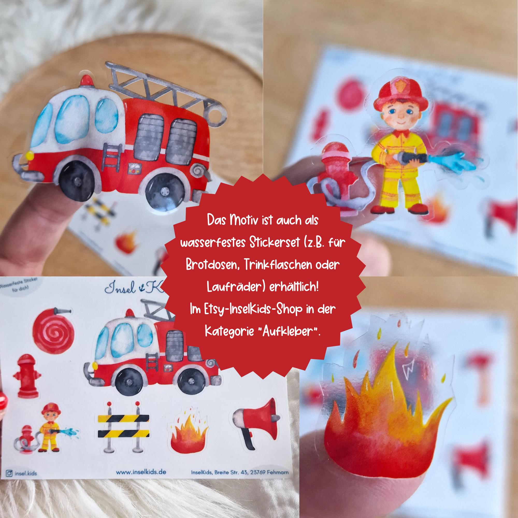 Platzdeckchen mit Name Feuerwehr Rettungsfahrzeuge Feuerwehrmann – Placemats