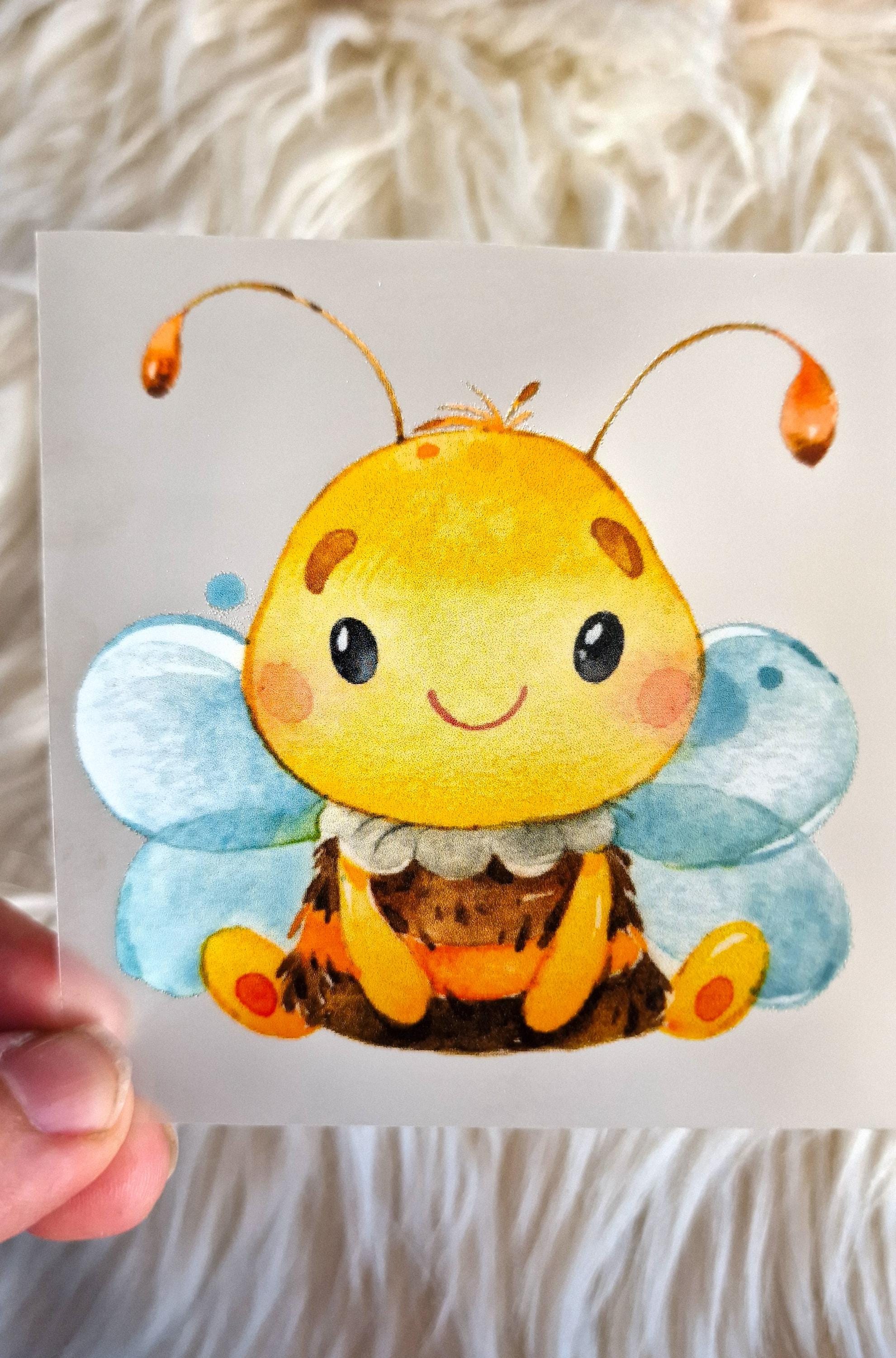 Bügelbild Biene Hummel – Aufbügler Set für Shirts – Applikation DTF Druck – DIY Kleidung verschönern – Appliques & Patches