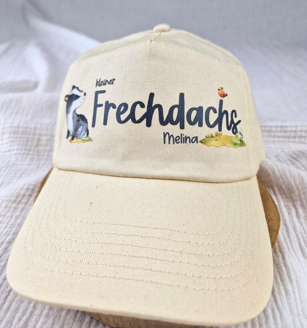 Cap personalisiert – Kleiner Frechdachs – Mütze mit Name – Geschenk Einschulung, Kita, Sommer – Sonnenhut n – Sun Hats