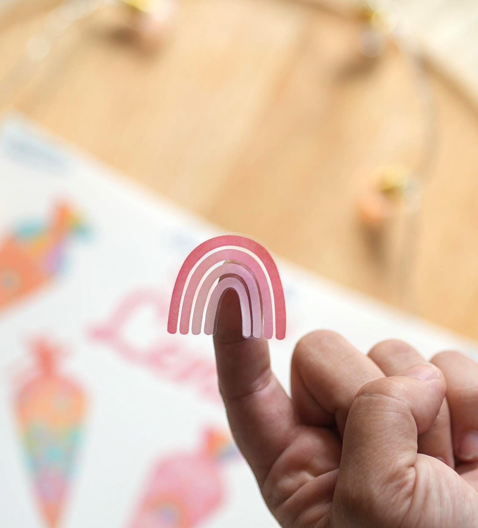 Sticker Schul 2025 mit Name – personalisiert – Aufkleber Schultüte Regenbogen – Geschenk Einschulung – Boho Pastell – Stickers