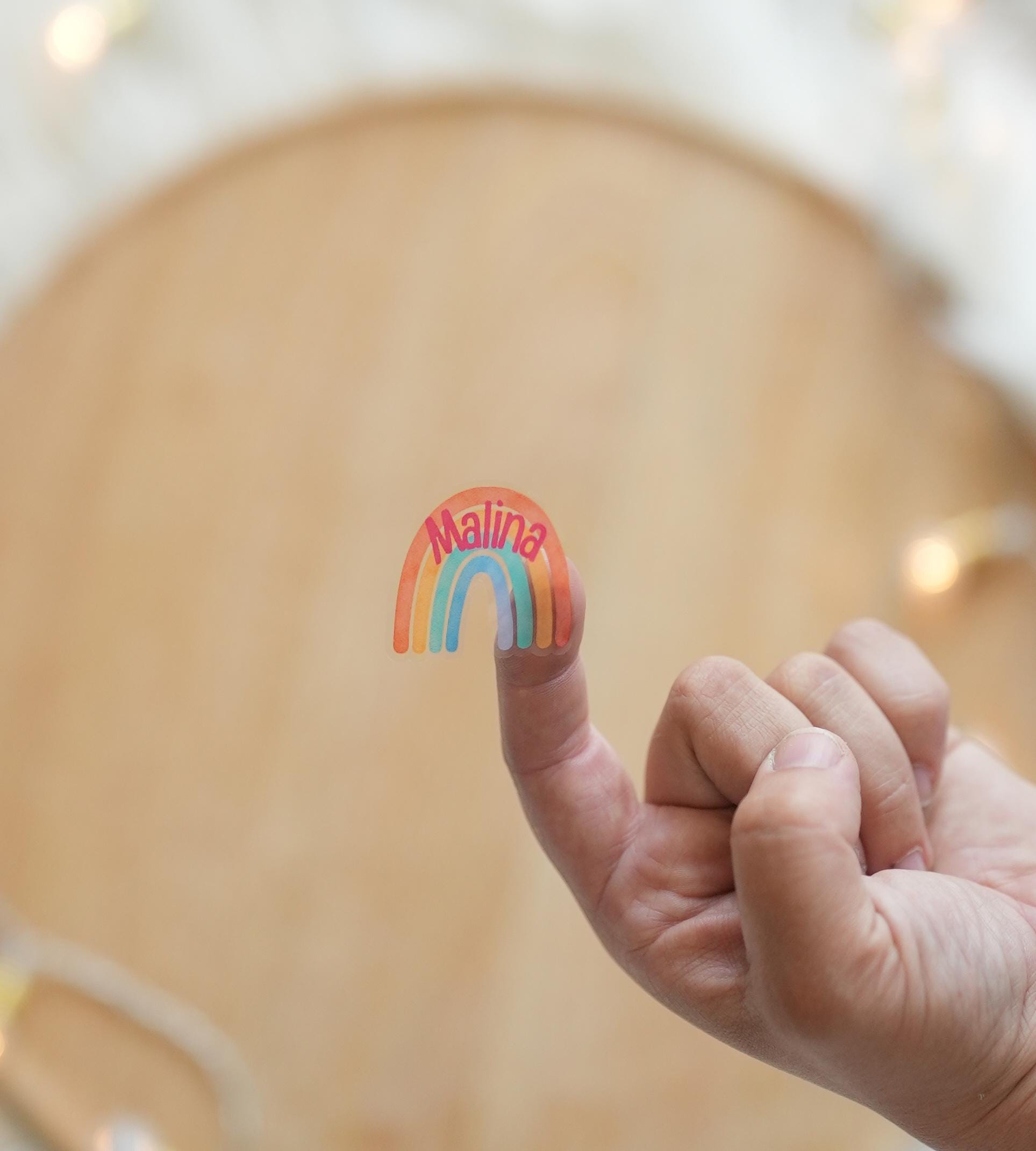 Namensaufkleber Regenbogen – personalisiert & wasserfest – Sticker für Brotdose und Trinkflasche – Einschulung 2025 – Stickers
