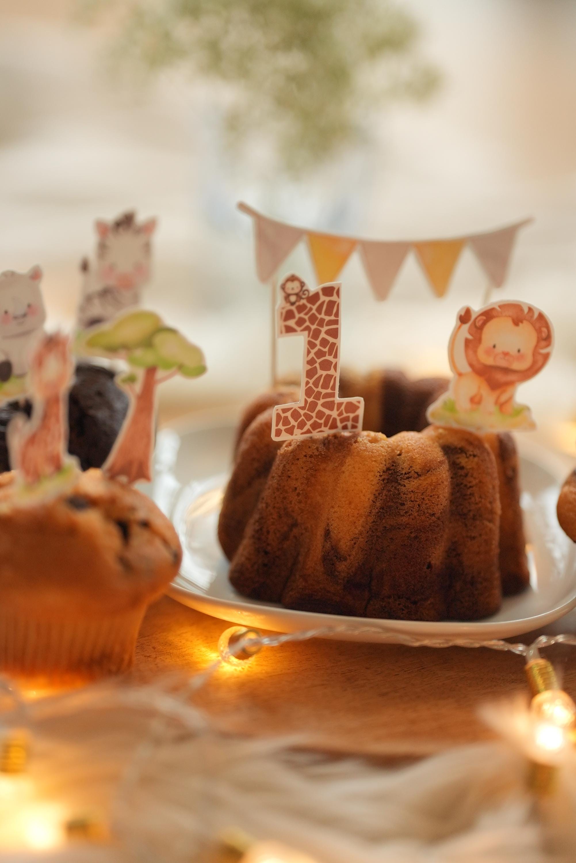 DIY Cake Topper Dschungeltiere – PDF Bastelset Safari-Geburtstag – Kuchendeko party zum Ausdrucken – Tierparty Muffin Deko – Party Decor