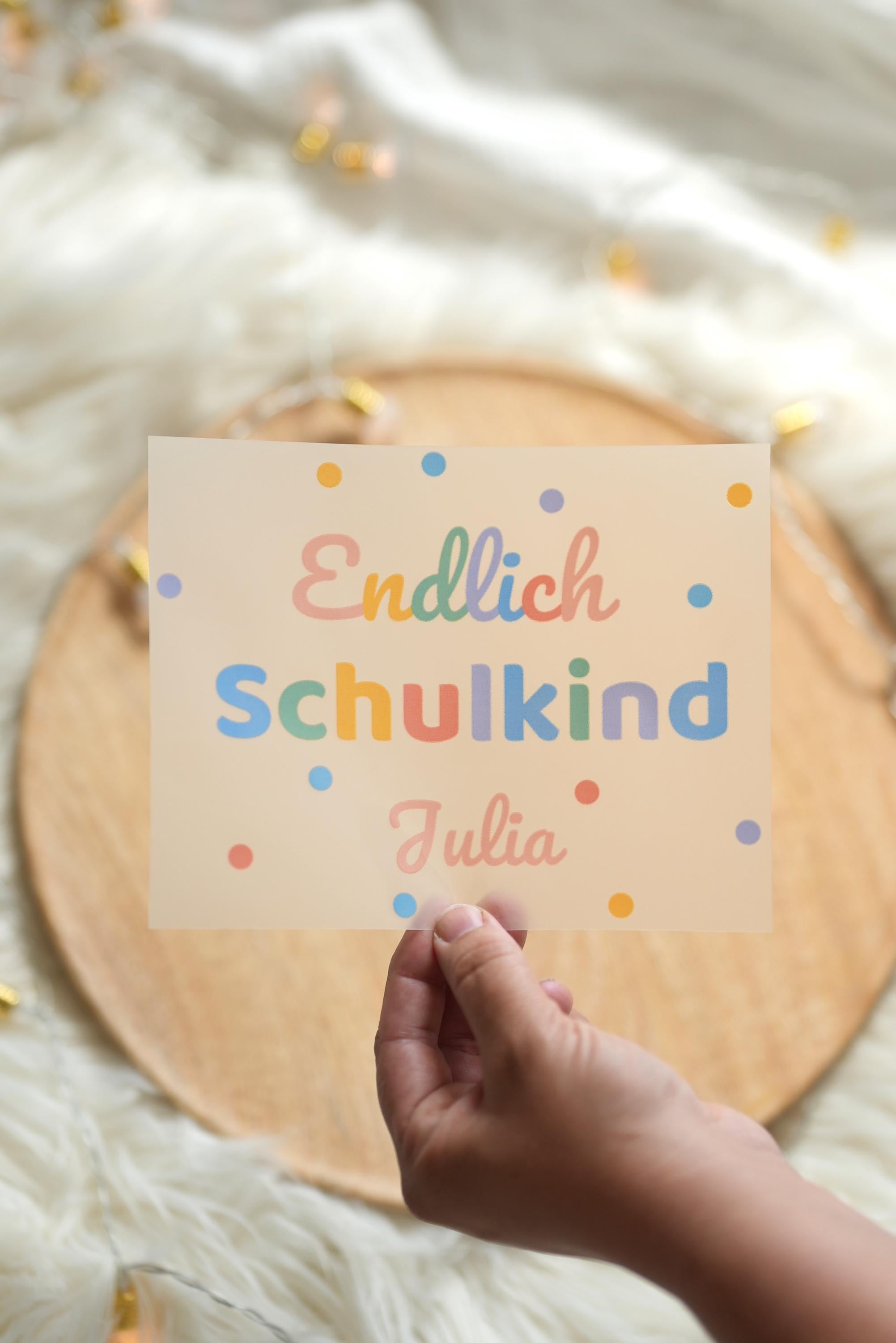 Bügelbild Einschulung personalisiert – Endlich Schul – mit Name & Zahl – DIY Schulanfang A4/A5 – und – Pastellfarben – Appliques & Patches