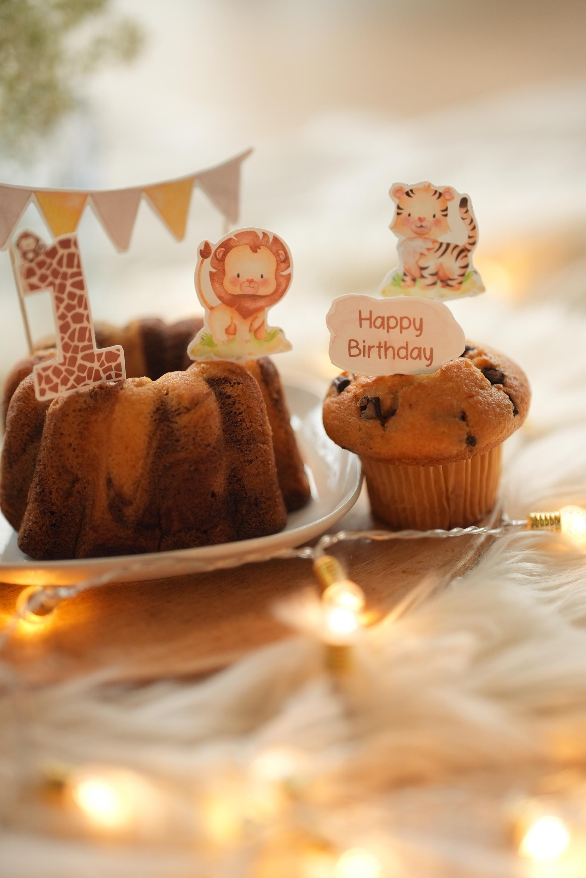 DIY Cake Topper Dschungeltiere – PDF Bastelset Safari-Geburtstag – Kuchendeko party zum Ausdrucken – Tierparty Muffin Deko – Party Decor