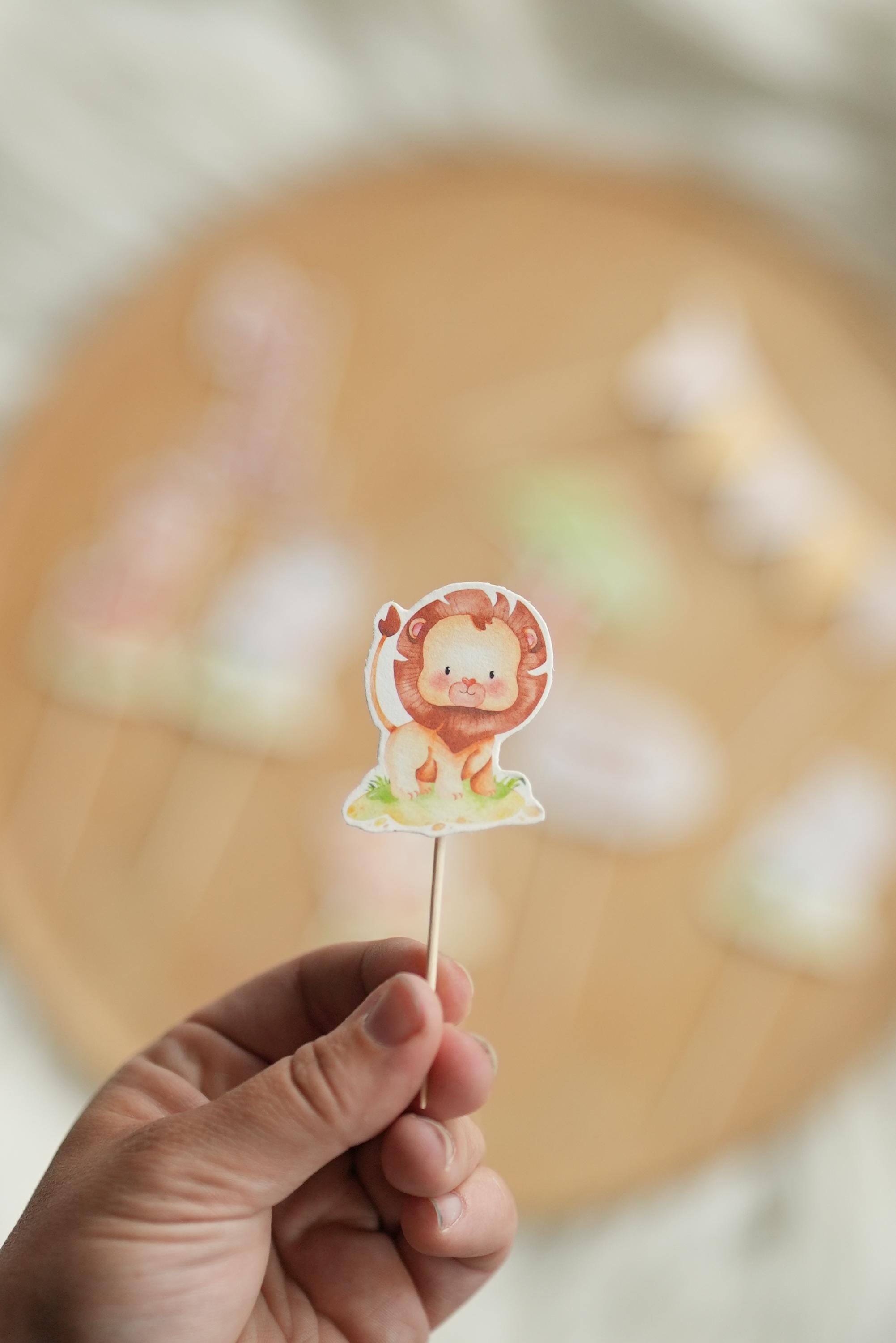 DIY Cake Topper Dschungeltiere – PDF Bastelset Safari-Geburtstag – Kuchendeko party zum Ausdrucken – Tierparty Muffin Deko – Party Decor