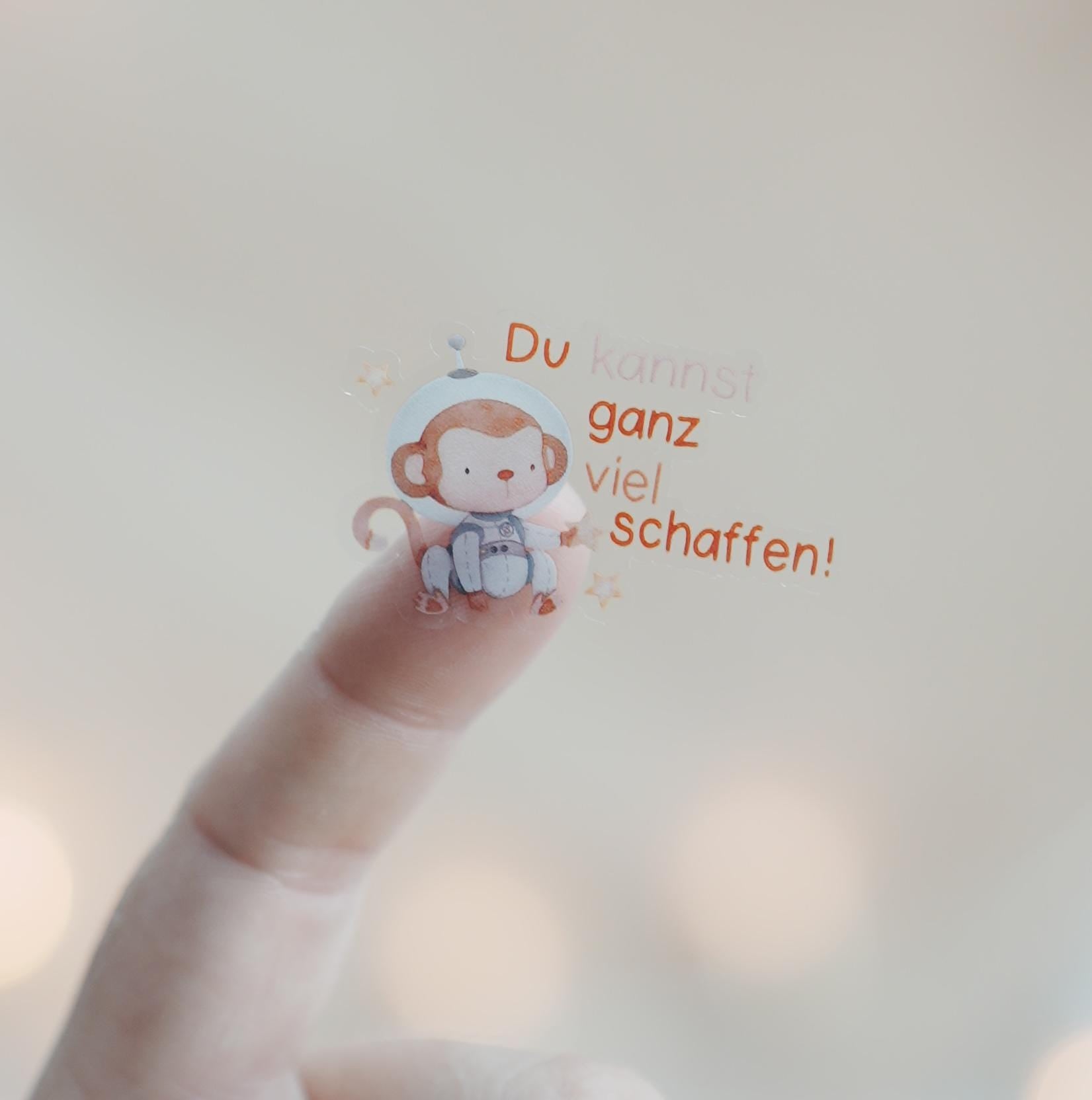Mutmach Sticker – Affirmationen für Kita & Schule – Weltraum-Sticker wasserfest – A5 Aufkleber für Brotdose, Flasche, Schulstart – Stickers