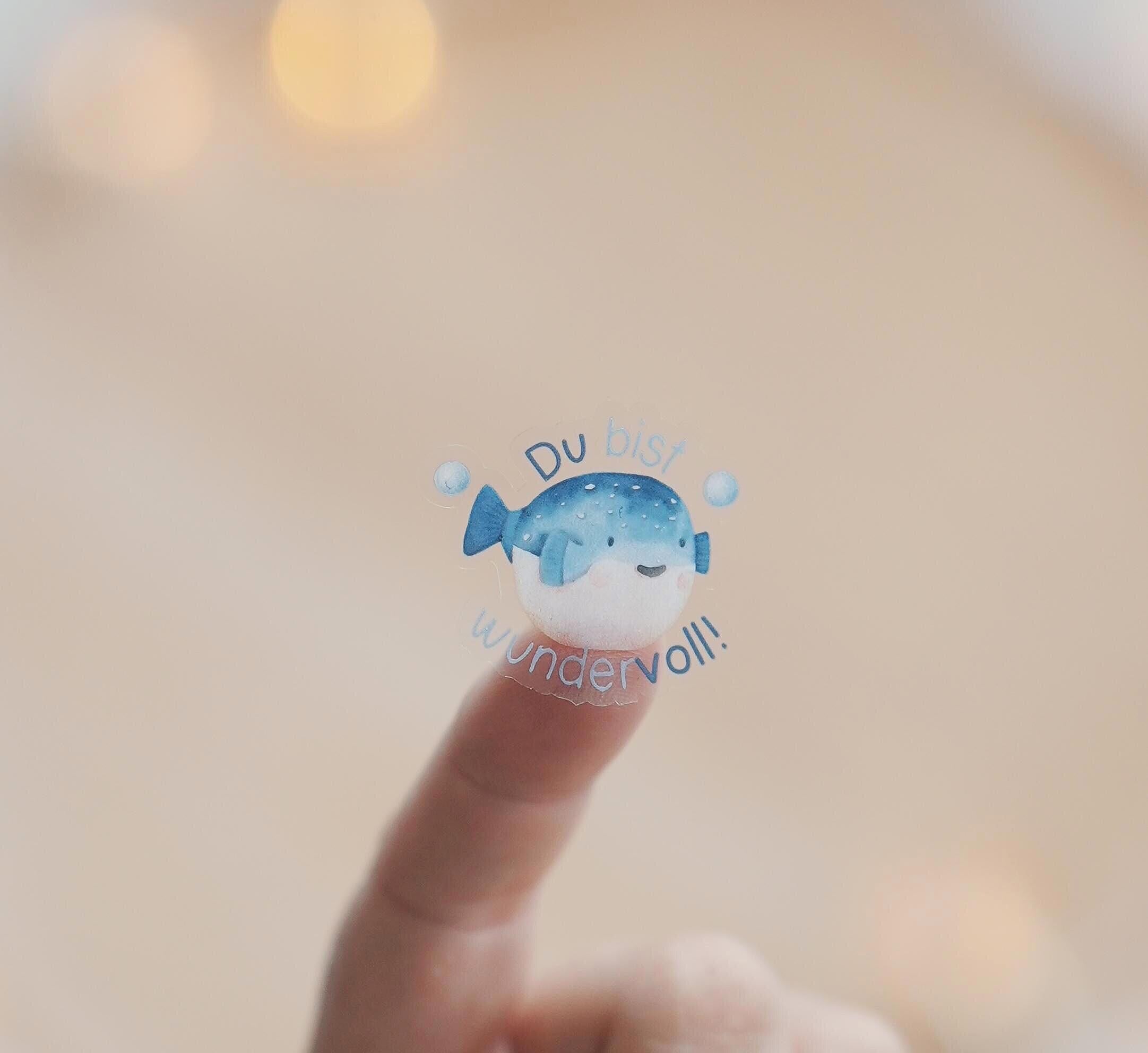 Mutmach Sticker für wasserfest – Affirmationssticker deutsch – Aufkleber Meerestiere – Sticker Einschulung Geschenk – Stickers