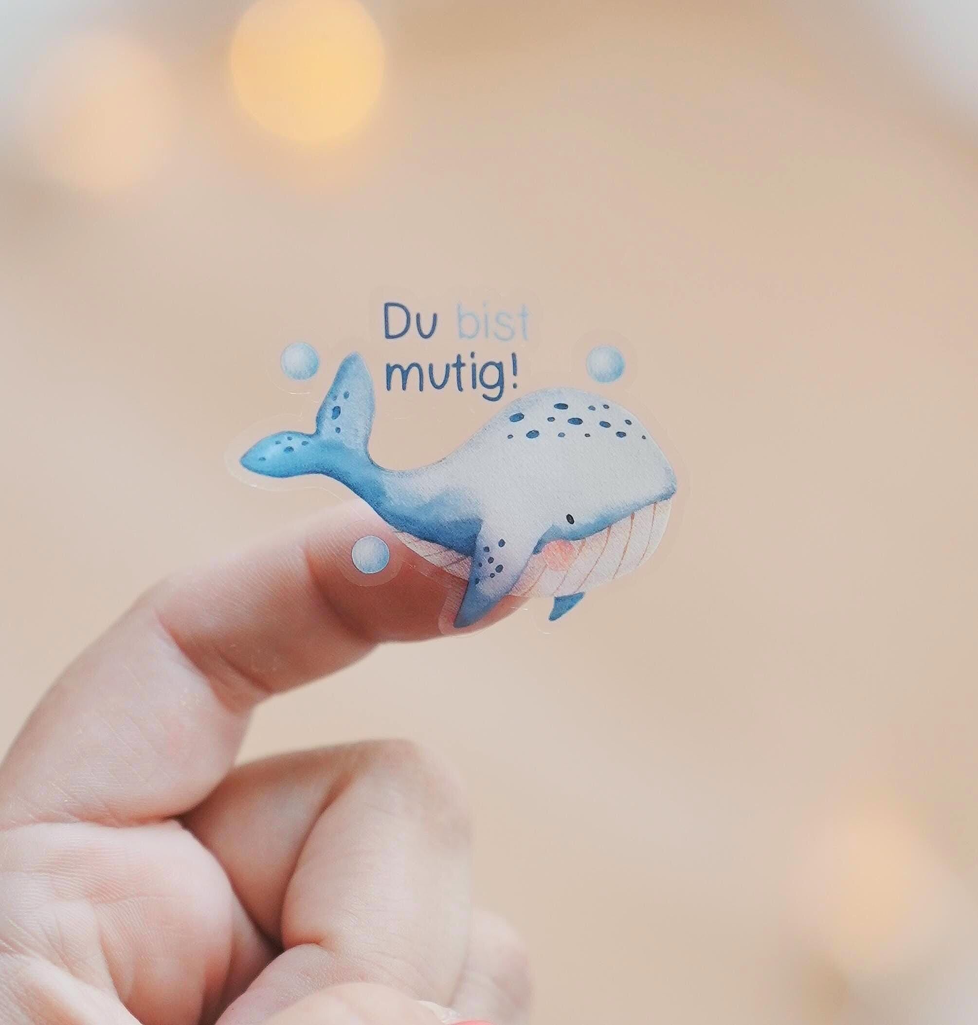 Mutmach Sticker für wasserfest – Affirmationssticker deutsch – Aufkleber Meerestiere – Sticker Einschulung Geschenk – Stickers