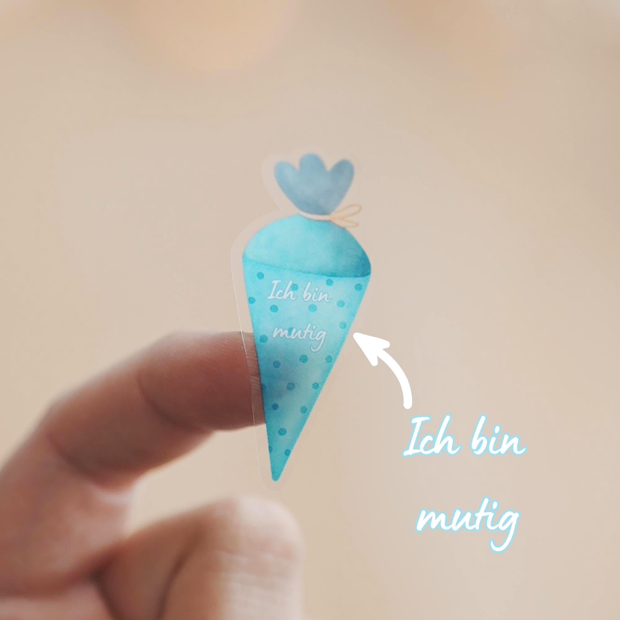 Sticker zur Einschulung – Mutmacher mit Affirmationen – wasserfest & bunt – für Schultüte, Geschenk oder Brotdose – Stickers