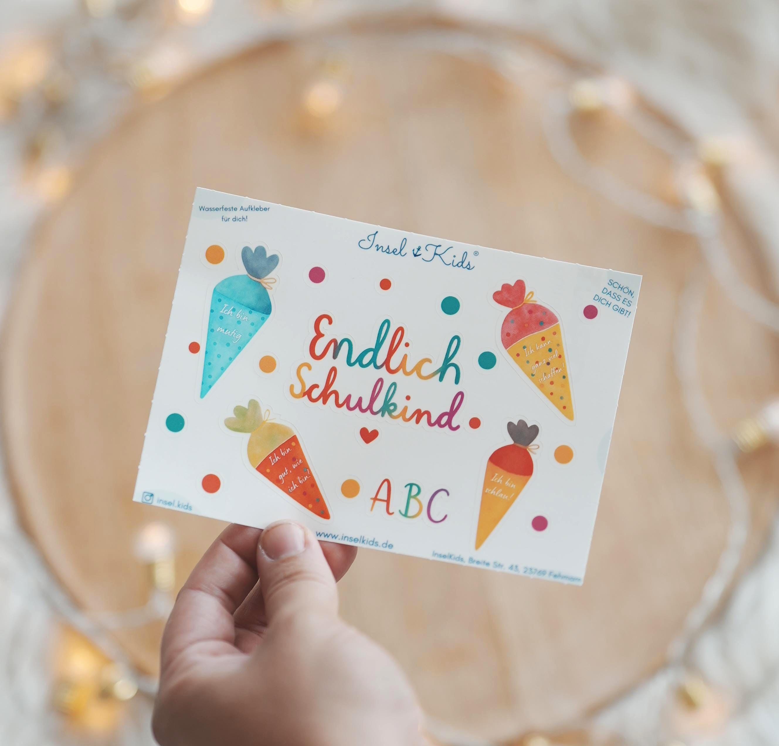Sticker Einschulung mit Affirmationen – Aufkleber für Schultüte – Schul ABC – wasserfest & bunt – Geschenk Schulstart – Stickers