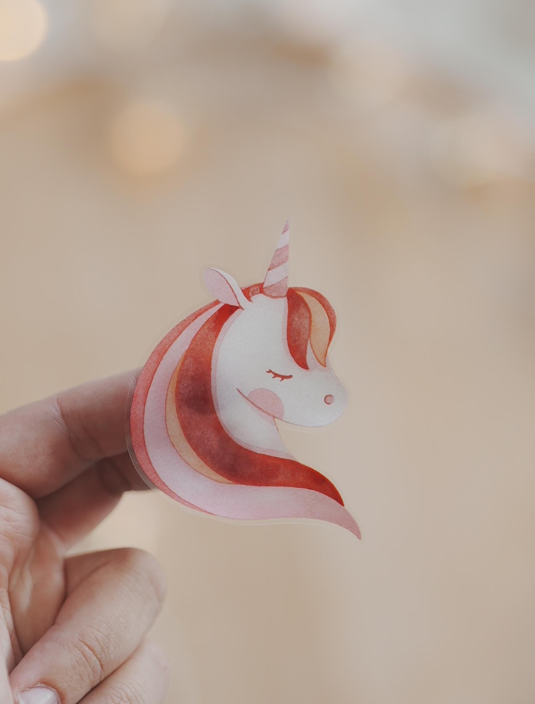 Einhorn Sticker mit Name – personalisiert & spülmaschinenfest – Aufkleber für Brotdose, Flasche, Schultüte – Geschenk Einschulung – Stickers