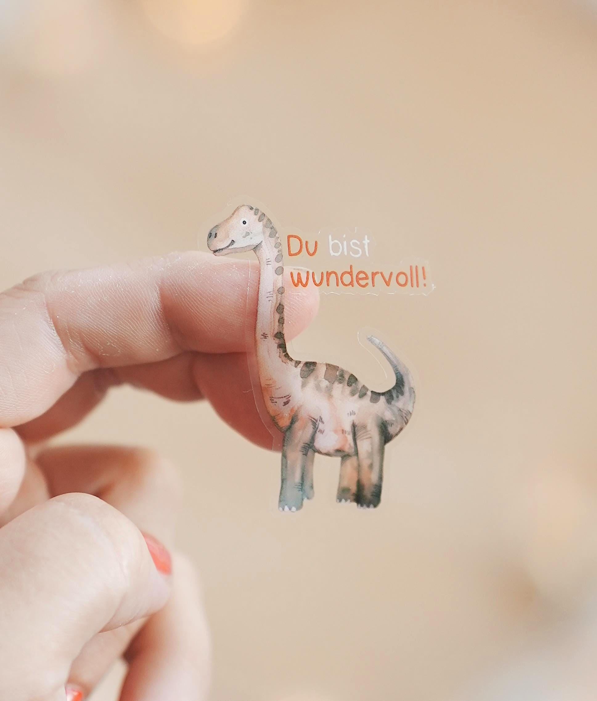 Dino Sticker mit Affirmationen – für Brotdose & Trinkflasche – Mutmacher Geschenk zur Einschulung – Stickers