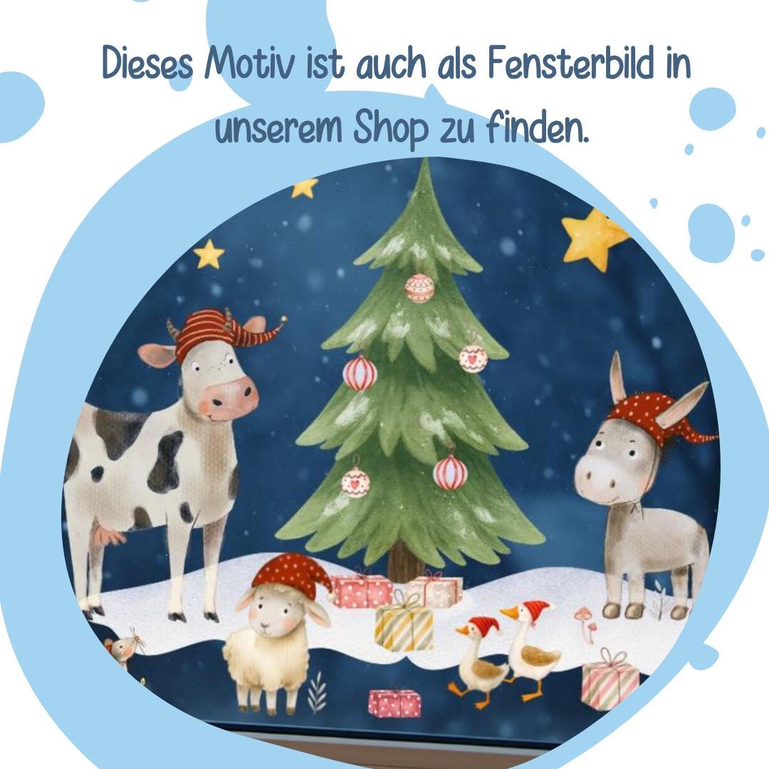 Geschenkbeutel Weihnachten personalisiert – Nikolaussack mit Name & Bauernhoftieren – Weihnachtsbeutel wiederverwendbar – Gift Wrapping