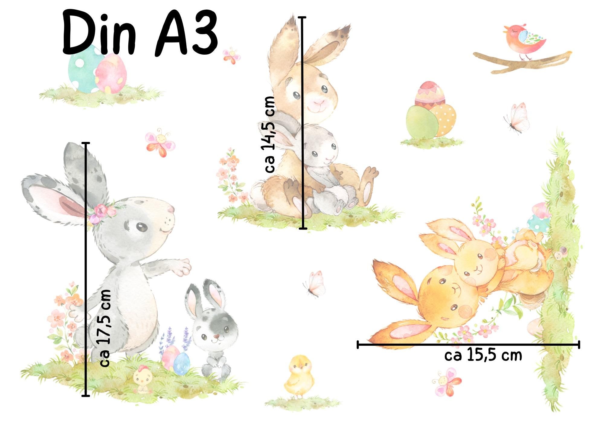 Oster-Fensterbilder Hasen –