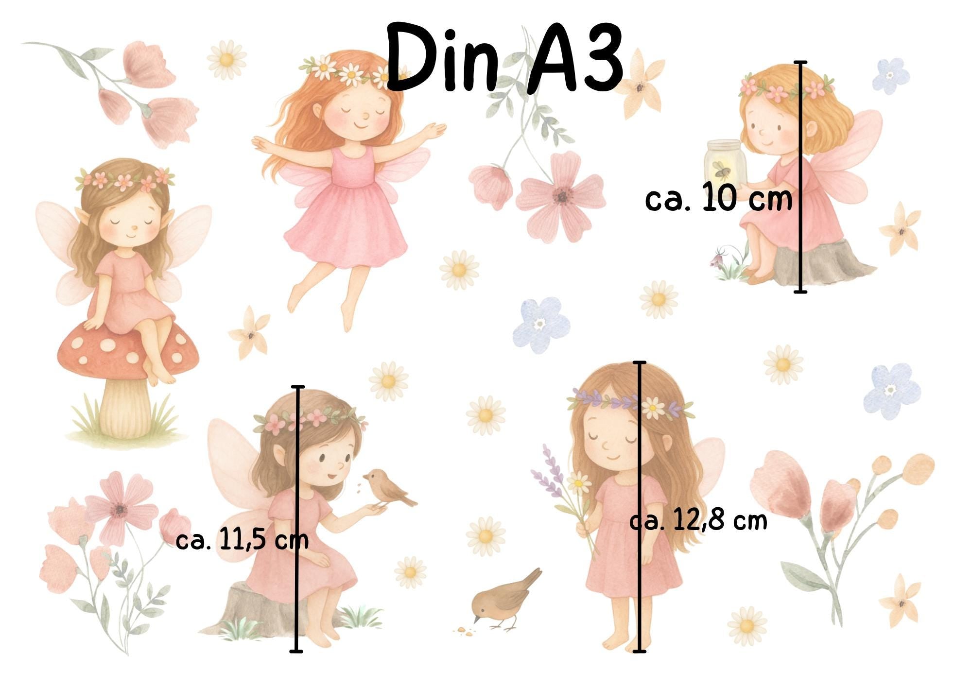 Fensterdeko Frühlingselfen –