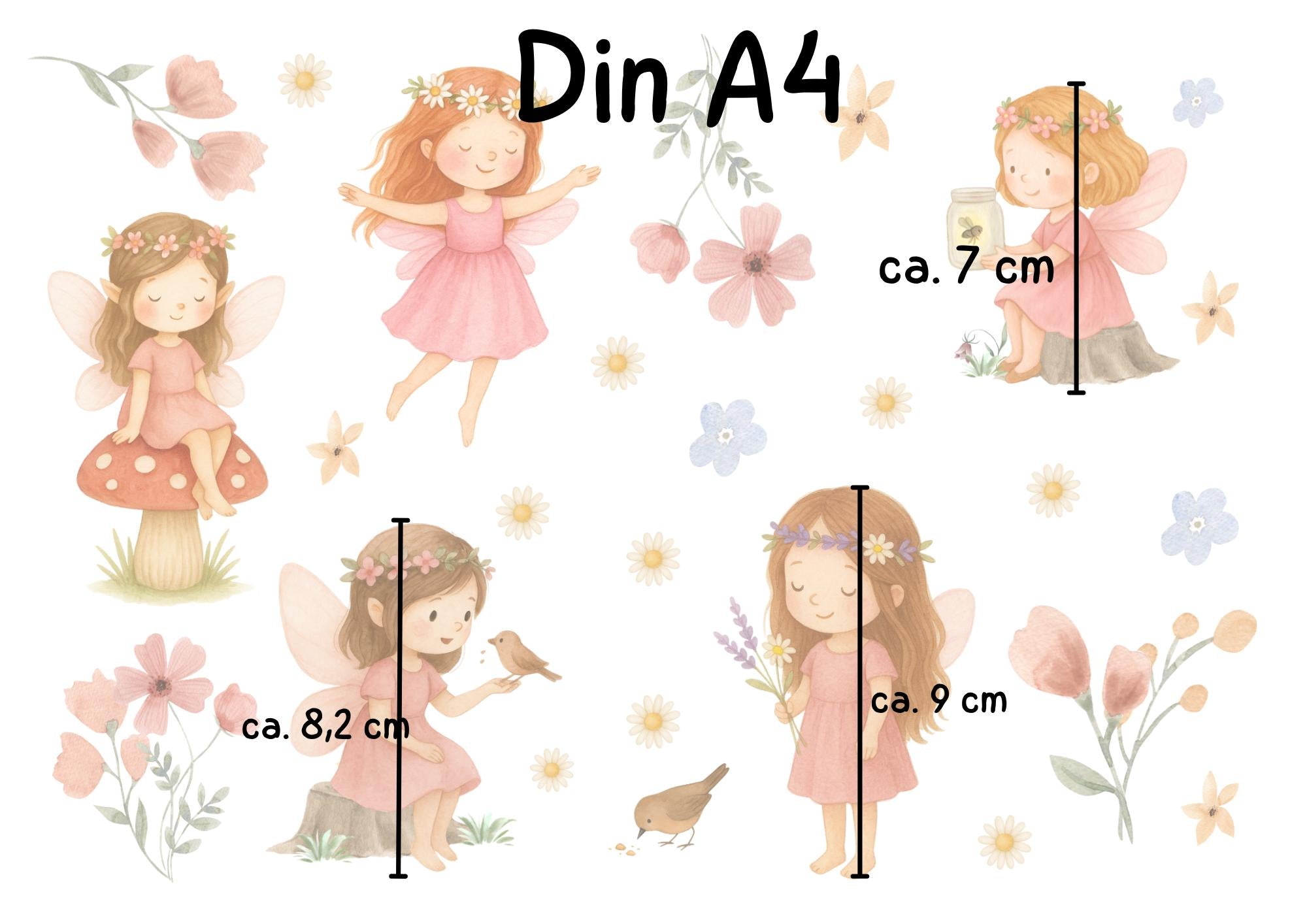 Fensterdeko Frühlingselfen –