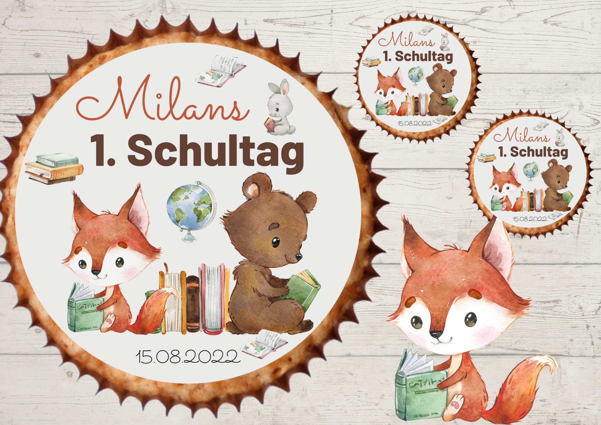 Muffinaufleger Einschulung 1. Schultag Schulanfang Schul Muffin