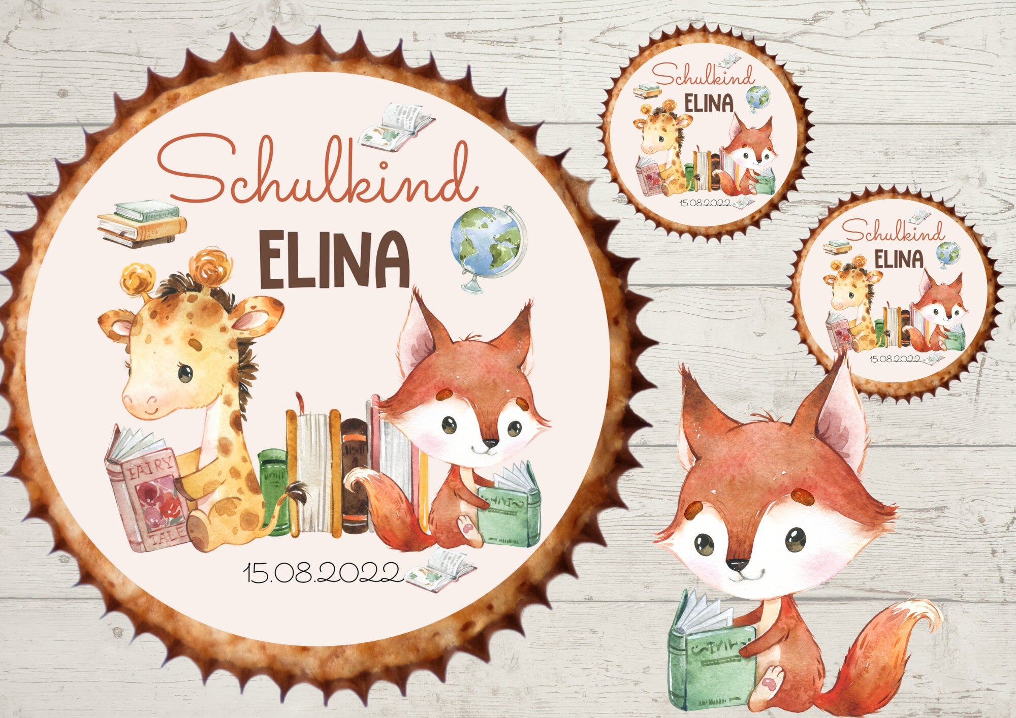 Muffinaufleger Einschulung 1. Schultag Schulanfang Schul Muffin