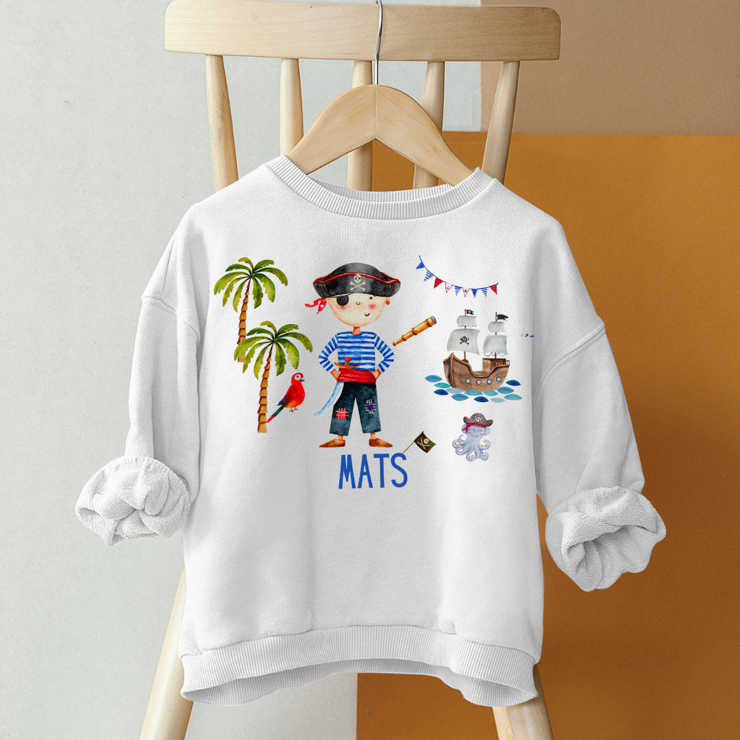 Pullover Sweatshirt Sweater personalisiert Kinderpullover Babypullover Pulli Pirat Piratenschiff Seeräuber