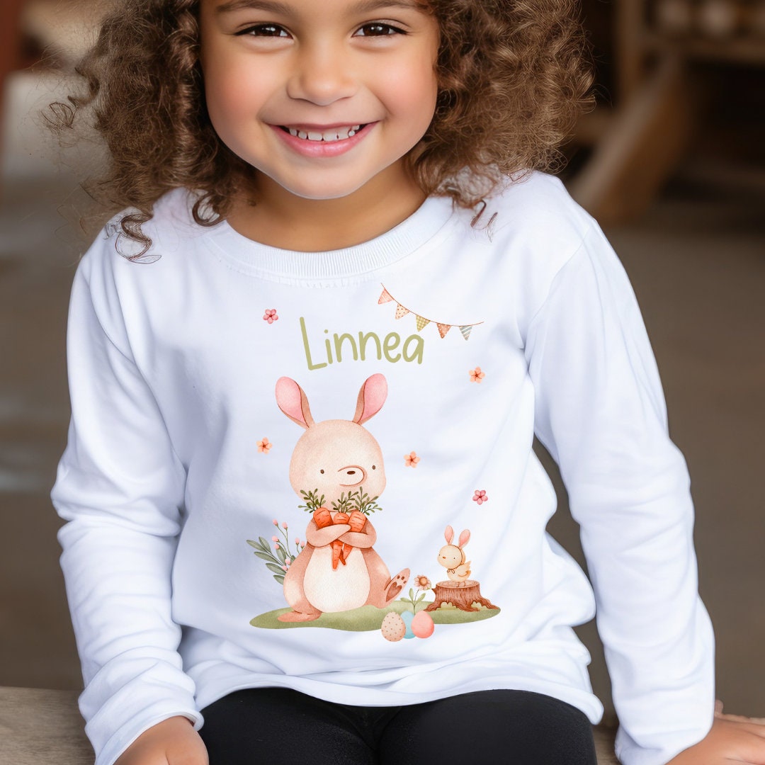 Pullover Sweatshirt Sweater personalisiert Kinderpullover Babypullover Ostern Osterhase Osterpullover Outfit Ostern