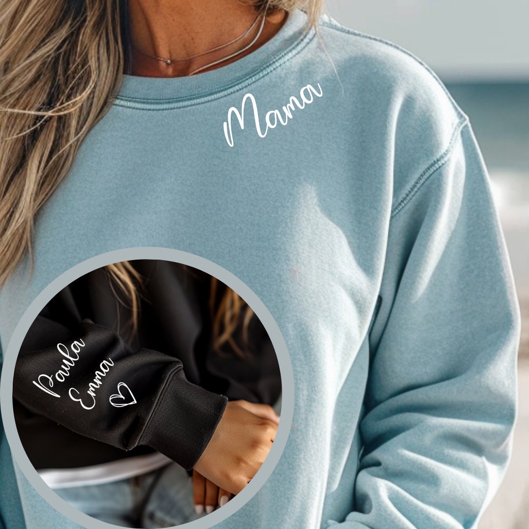Bügelbild Mama Mom | personalisiert mit Wunschnamen | Statement Shirt | Geburtstjahr | Werdende Mutter | Muttertag | Geburt