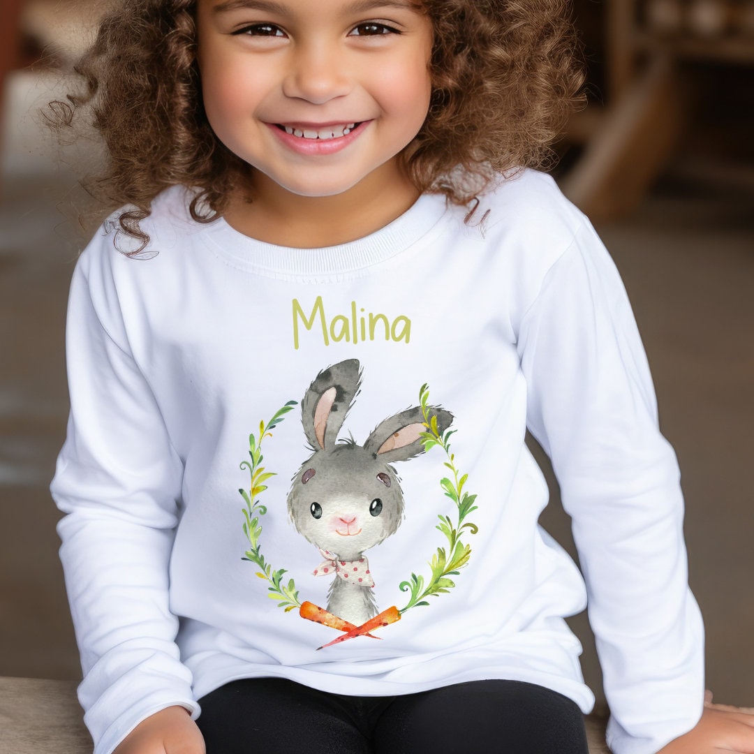 Pullover Sweatshirt Sweater personalisiert Kinderpullover Babypullover Ostern Osterhase Osterpullover Outfit Ostern
