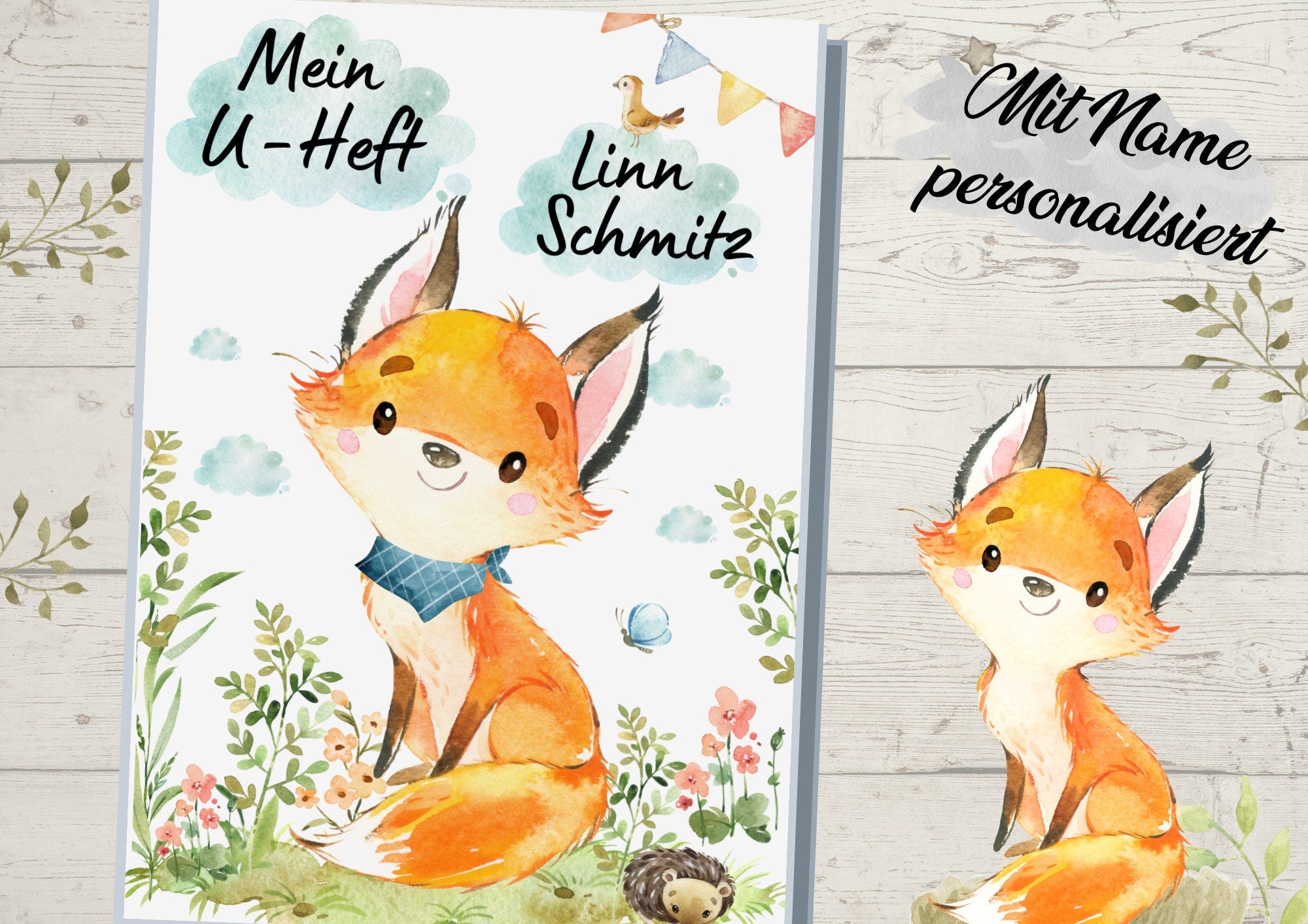 Schutzhülle für U-Heft Fuchs Waldtiere – Children's Photo Props