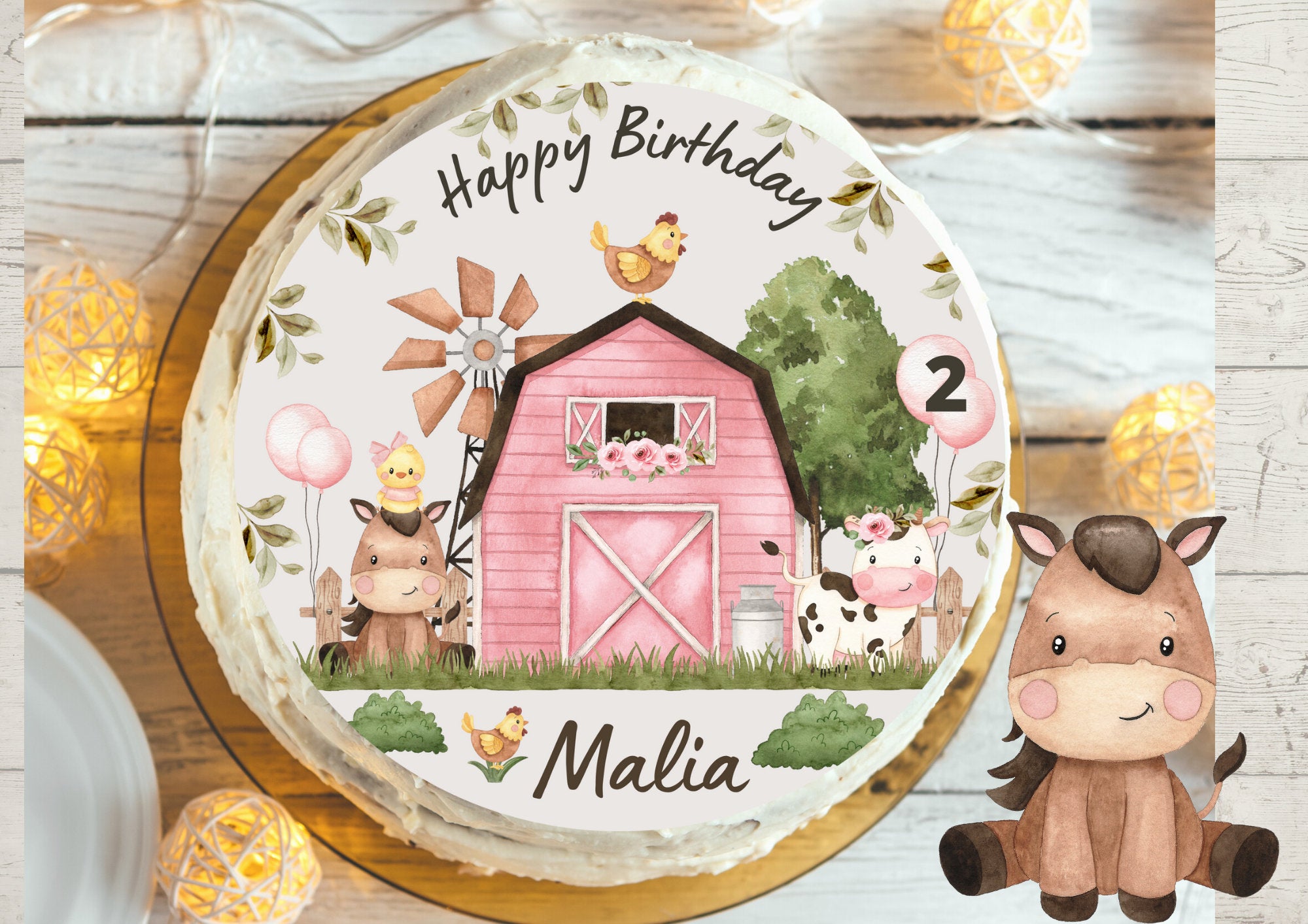 Tortenaufleger Fondant Geburtstag Traktor Trecker – Party Decor
