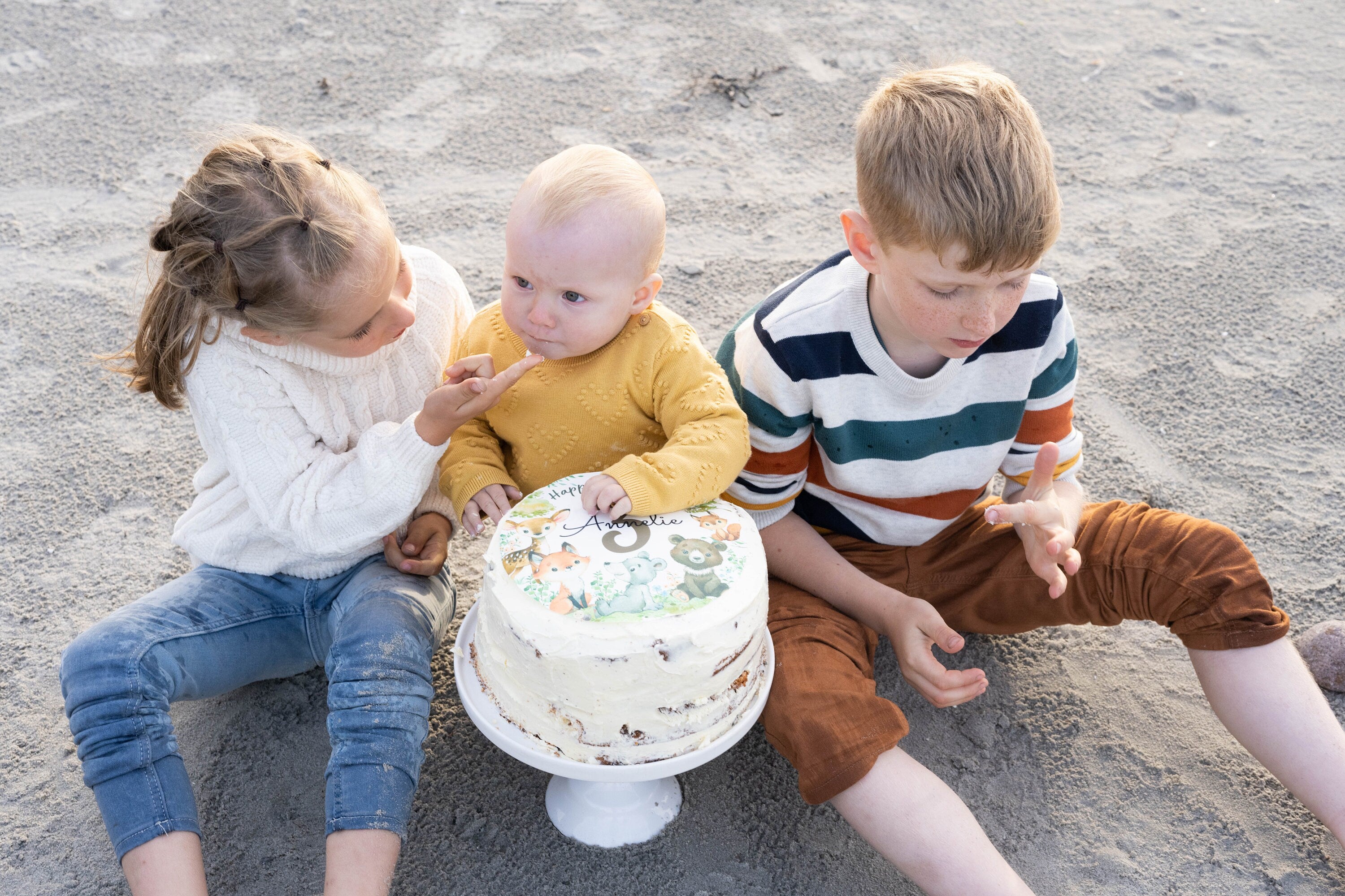 Tortenaufleger Fondant Geburtstag Fuchs Reh Bär Waldtiere