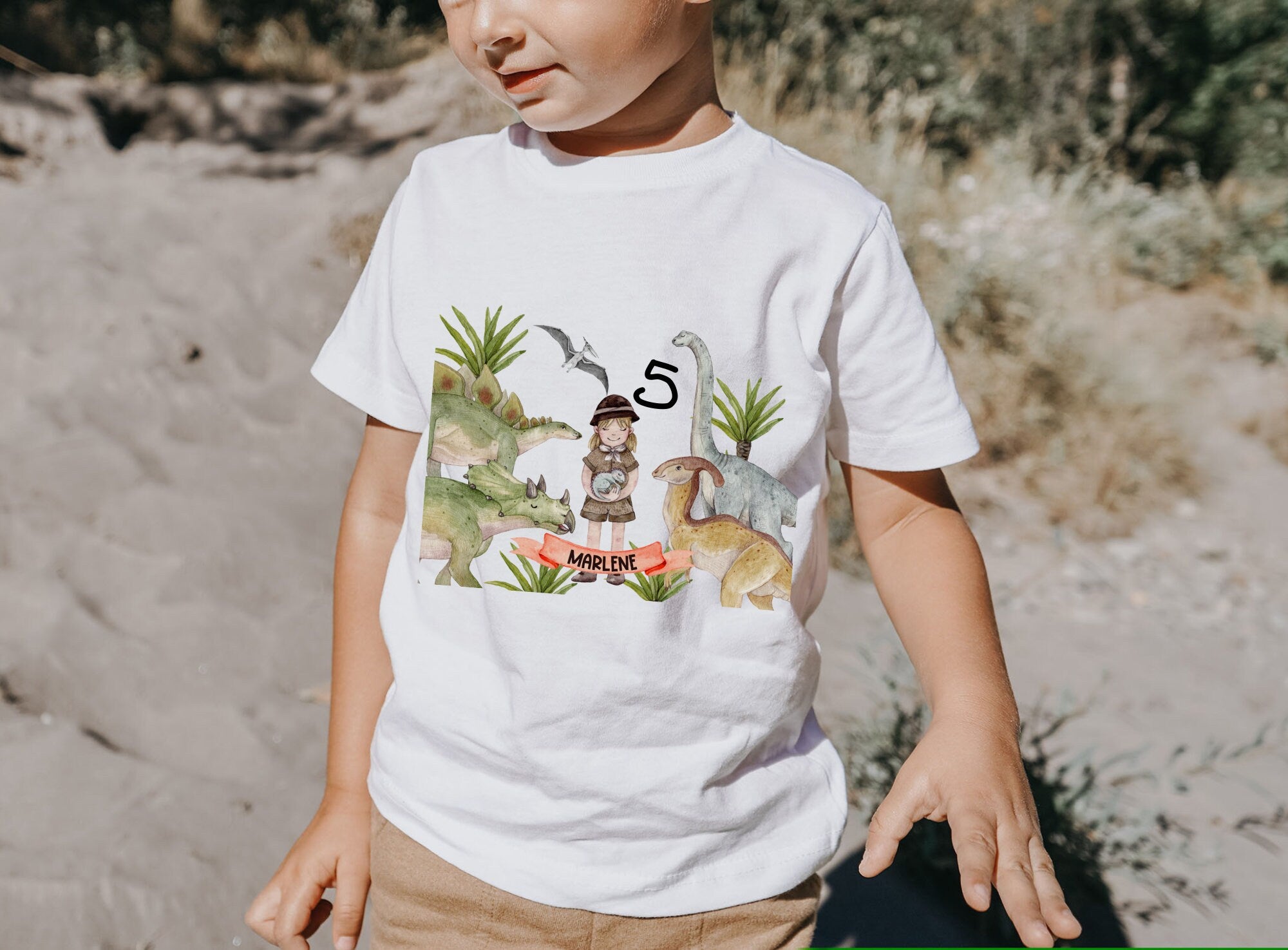 Geburtstagsshirt personalisiert Dinosaurier Dino Dino-Baby