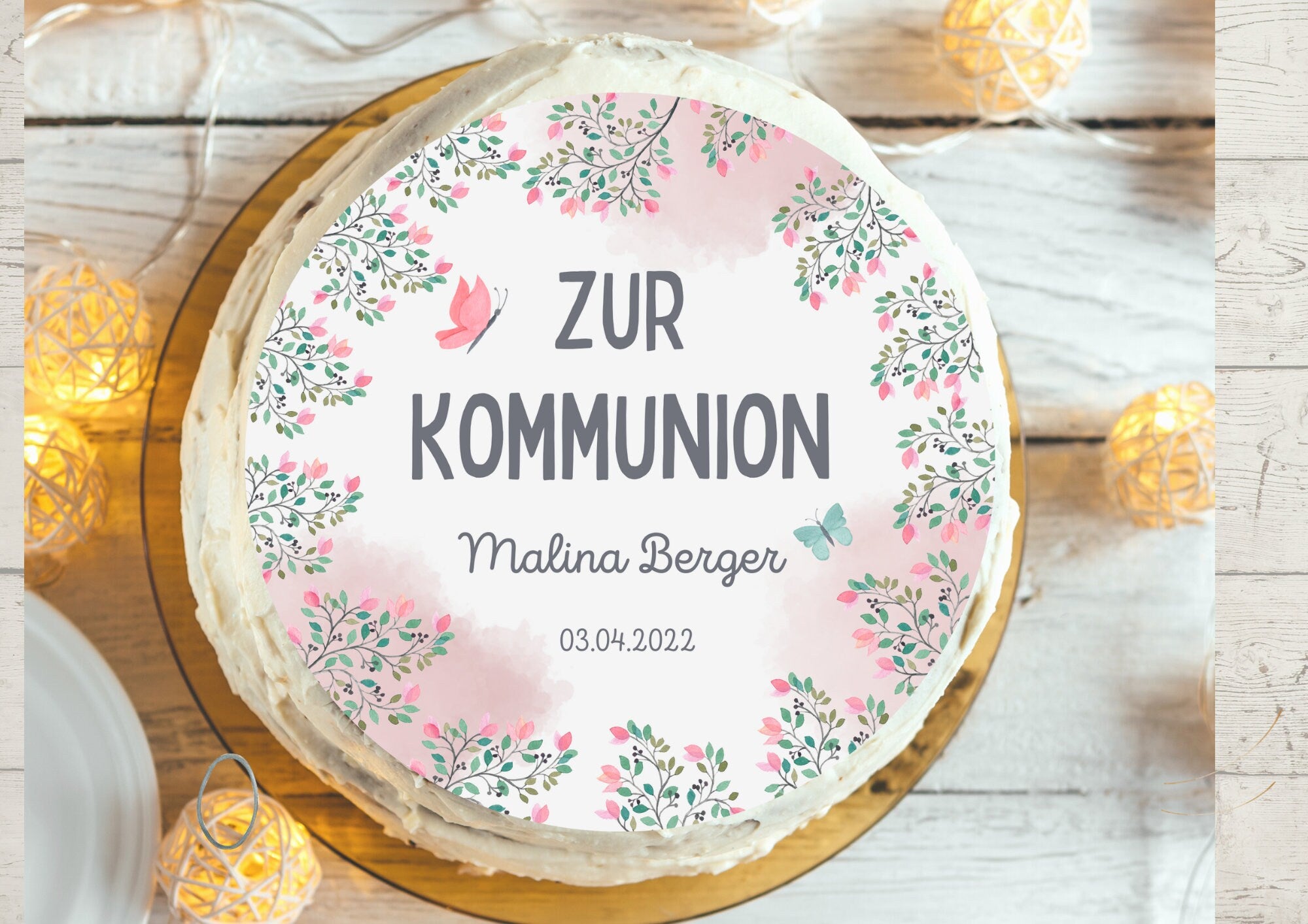 Tortenaufleger Lebensbaum Fondant Taufe Kommunion Taufe Kirche