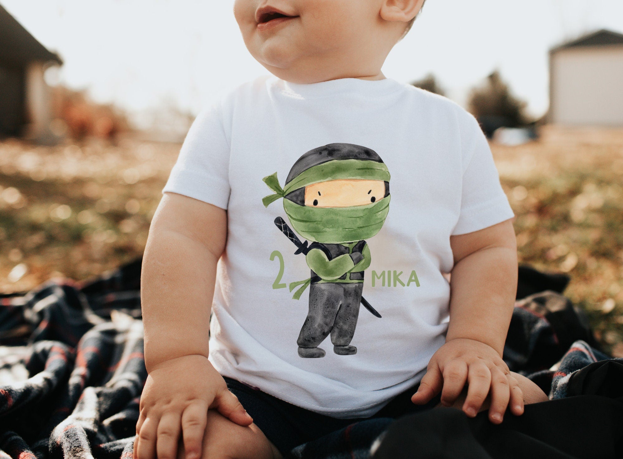 Ninja Geburtstag – personalisiert mit Name & Zahl – Geburtstagsshirt 1–6 Jahre – T-shirts