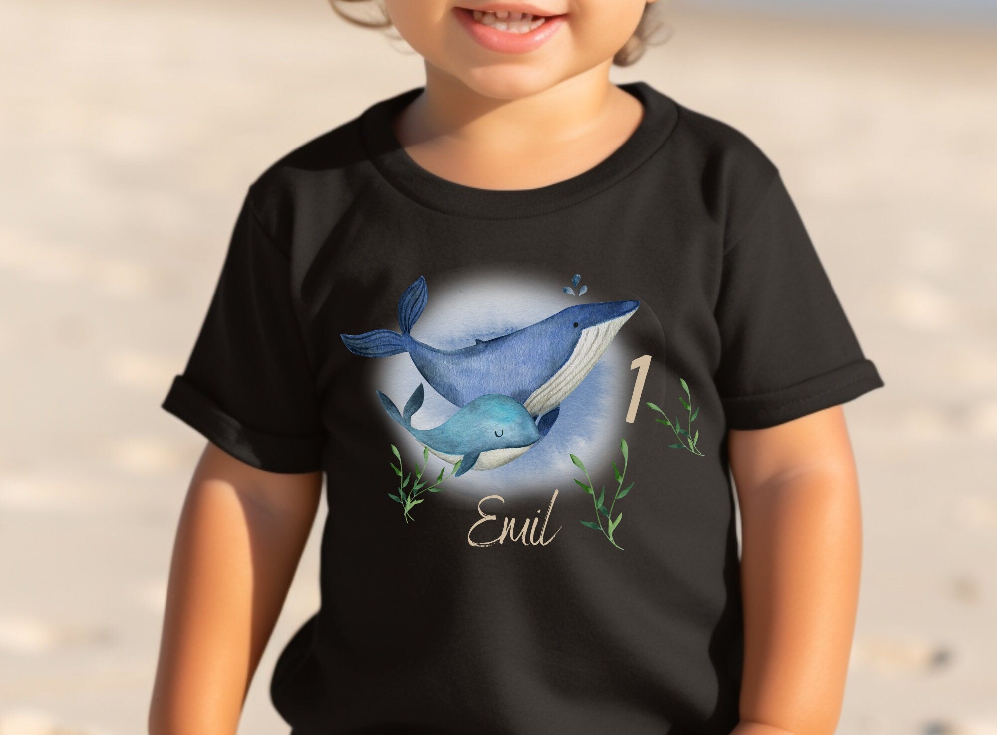 Geburtstagsshirt personalisiert Wal Unterwasser Meer Orca