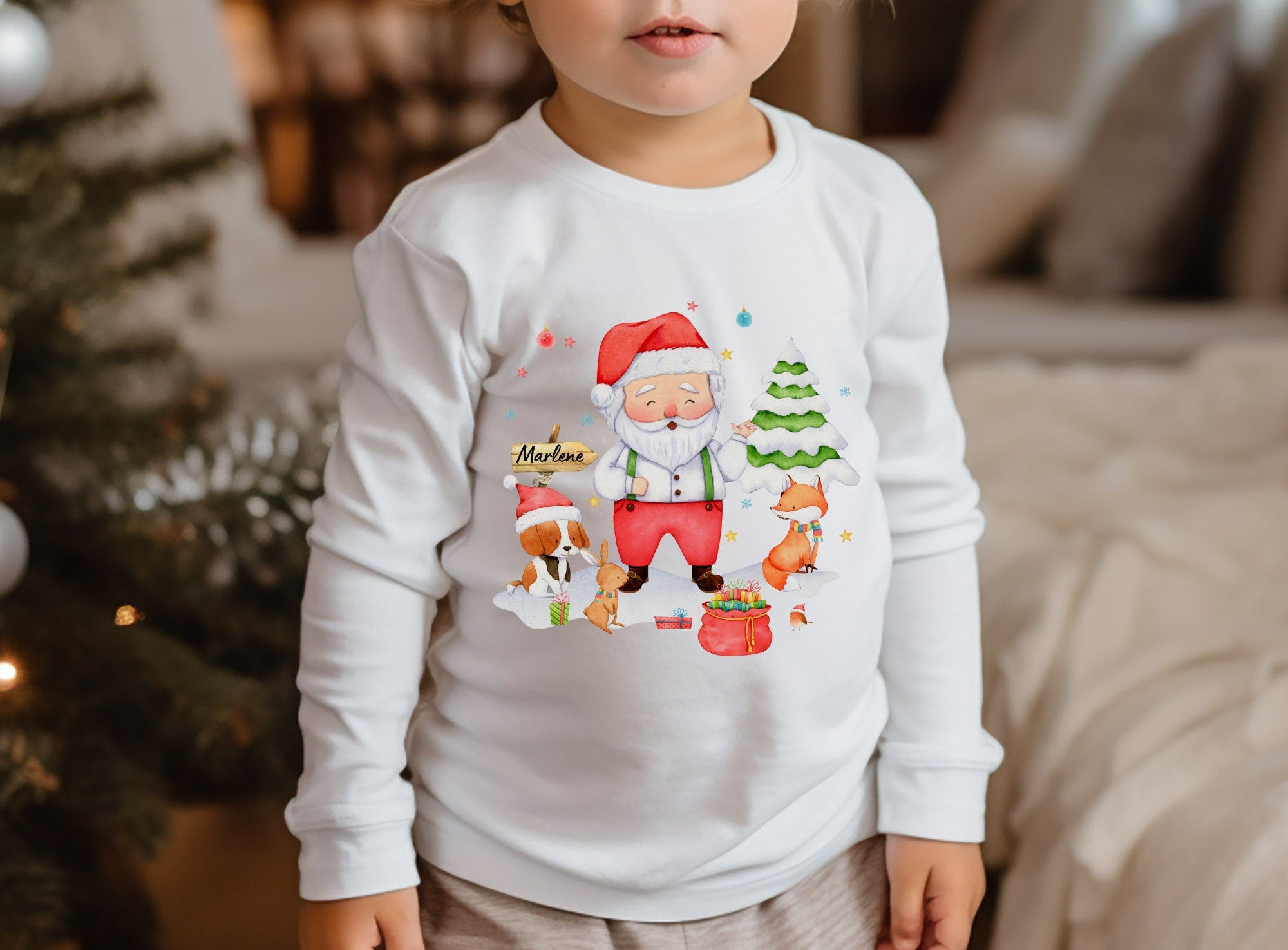 Weihnachten Weihnachtsshirt Weihnachtspullover personalisiert Weihnachtsmann Santa Claus Schneemann