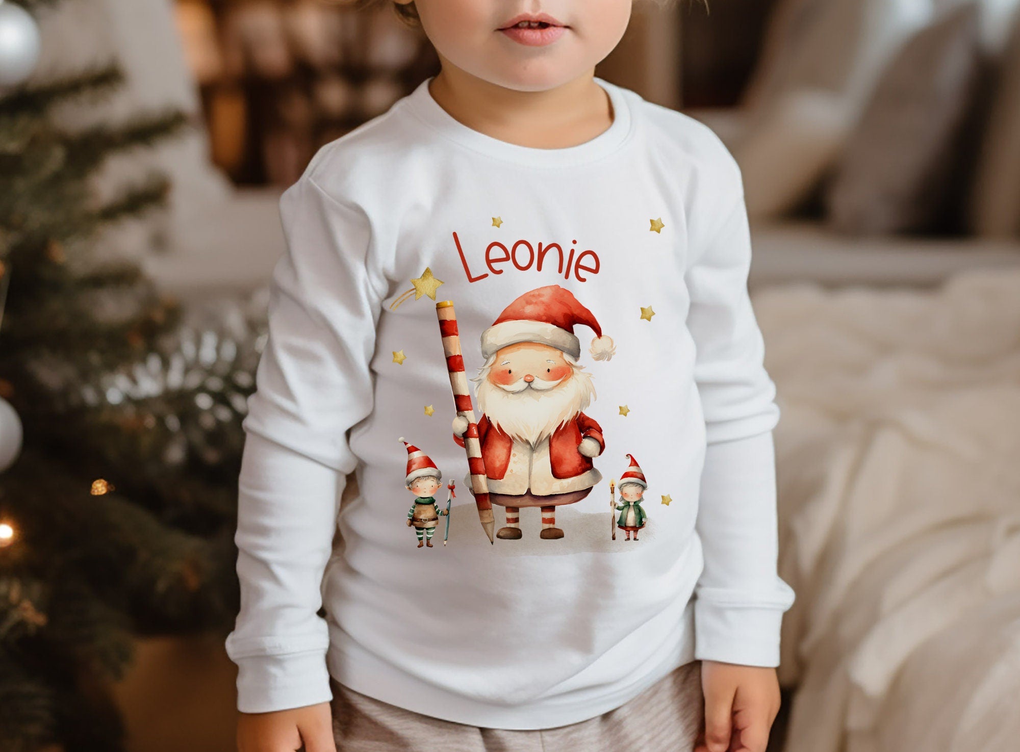 Weihnachten Weihnachtsshirt Weihnachtspullover personalisiert Weihnachtsmann Santa Claus Wichtel