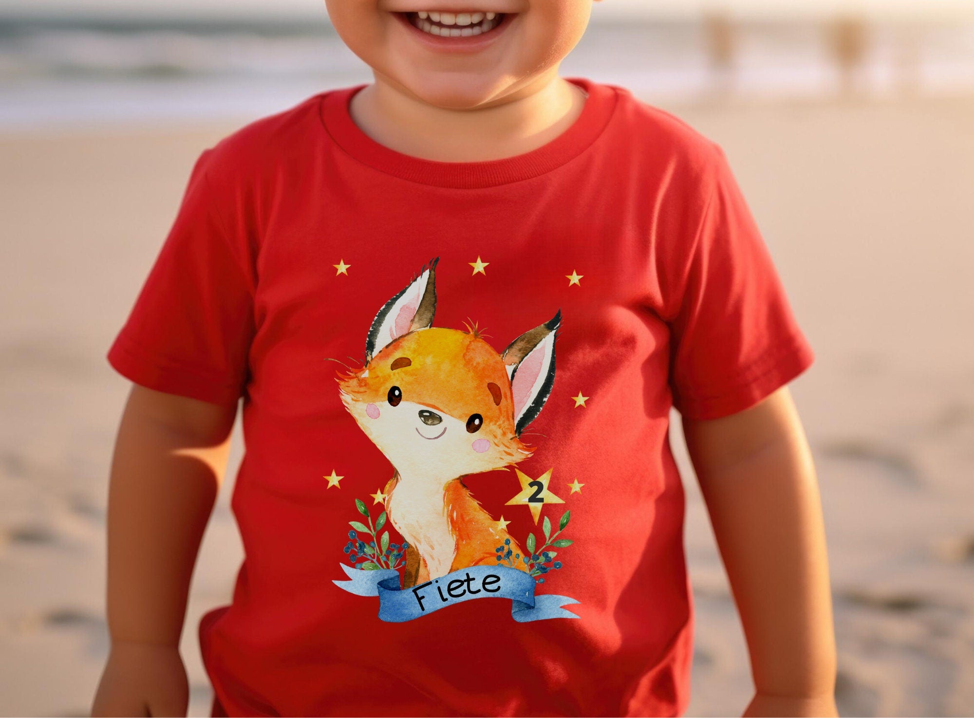 Geburtstagsshirt personalisiert Fuchs Waldtiere – T-shirts
