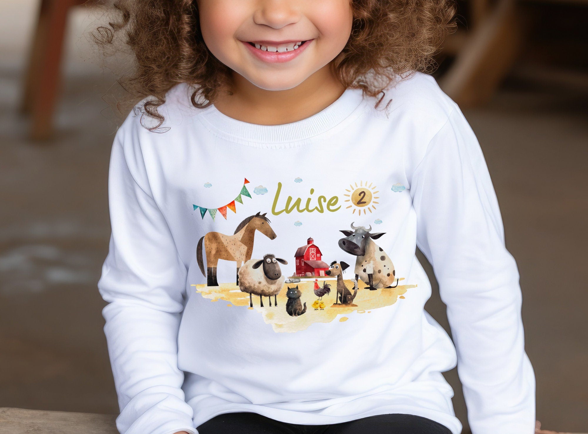 Geburtstagsshirt personalisiert Traktor Trecker Bauernhof Bauernhoftiere – T-shirts