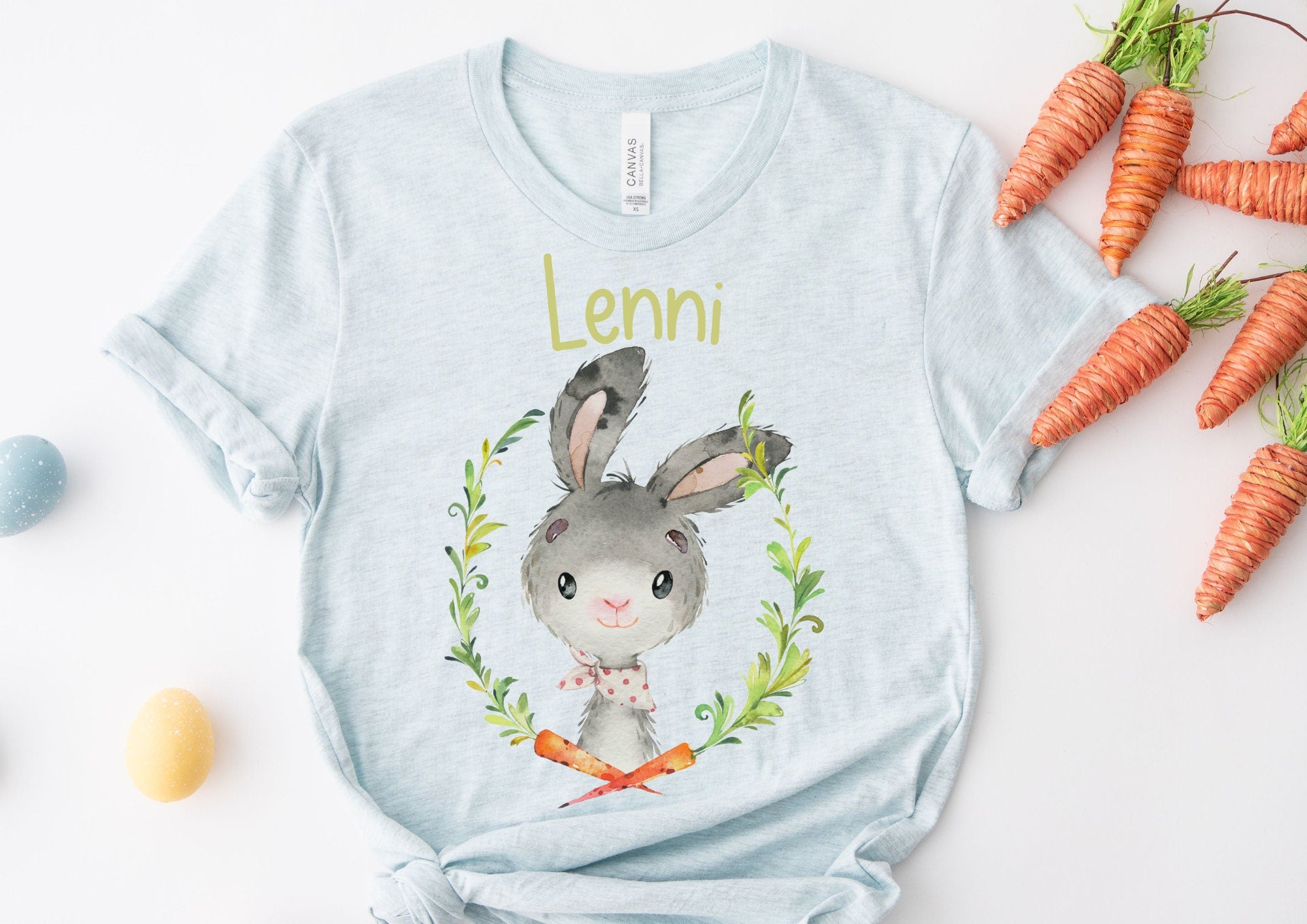 Bügelbild für bunte ien Ostern Osterhase Ostershirt OsterpulloverOsterbody Osterkleid Hase Möhre Frühling