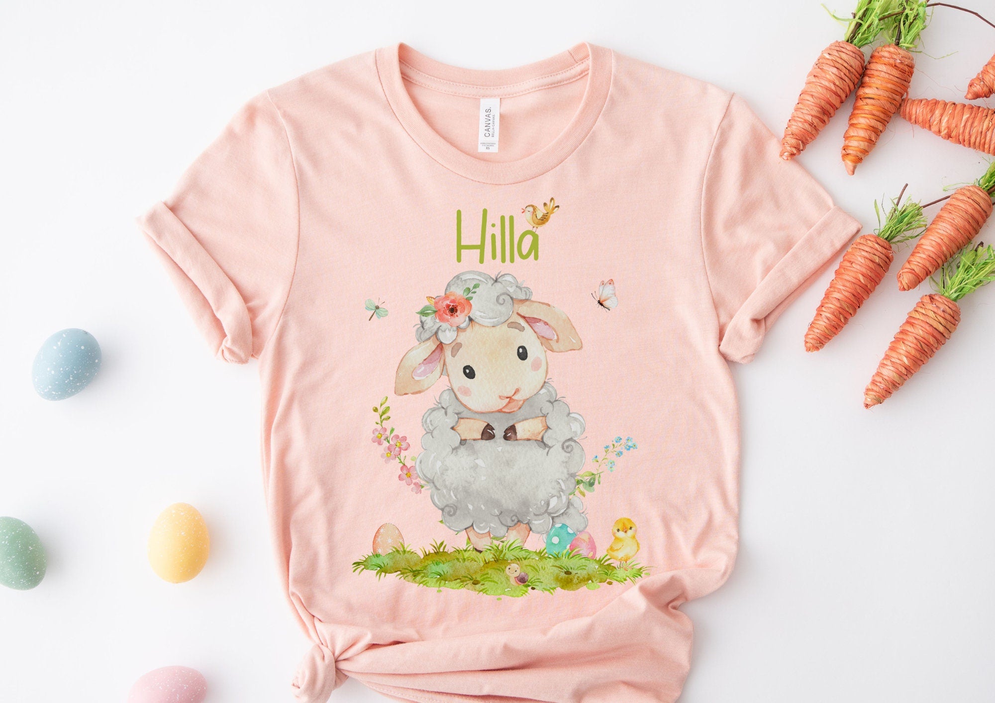 Bügelbild für bunte ien Ostern Osterhase Ostershirt Osterpullover Osterbody Osterkleid Hase Möhre Frühling Küken Schaf Lamm Lämpchen