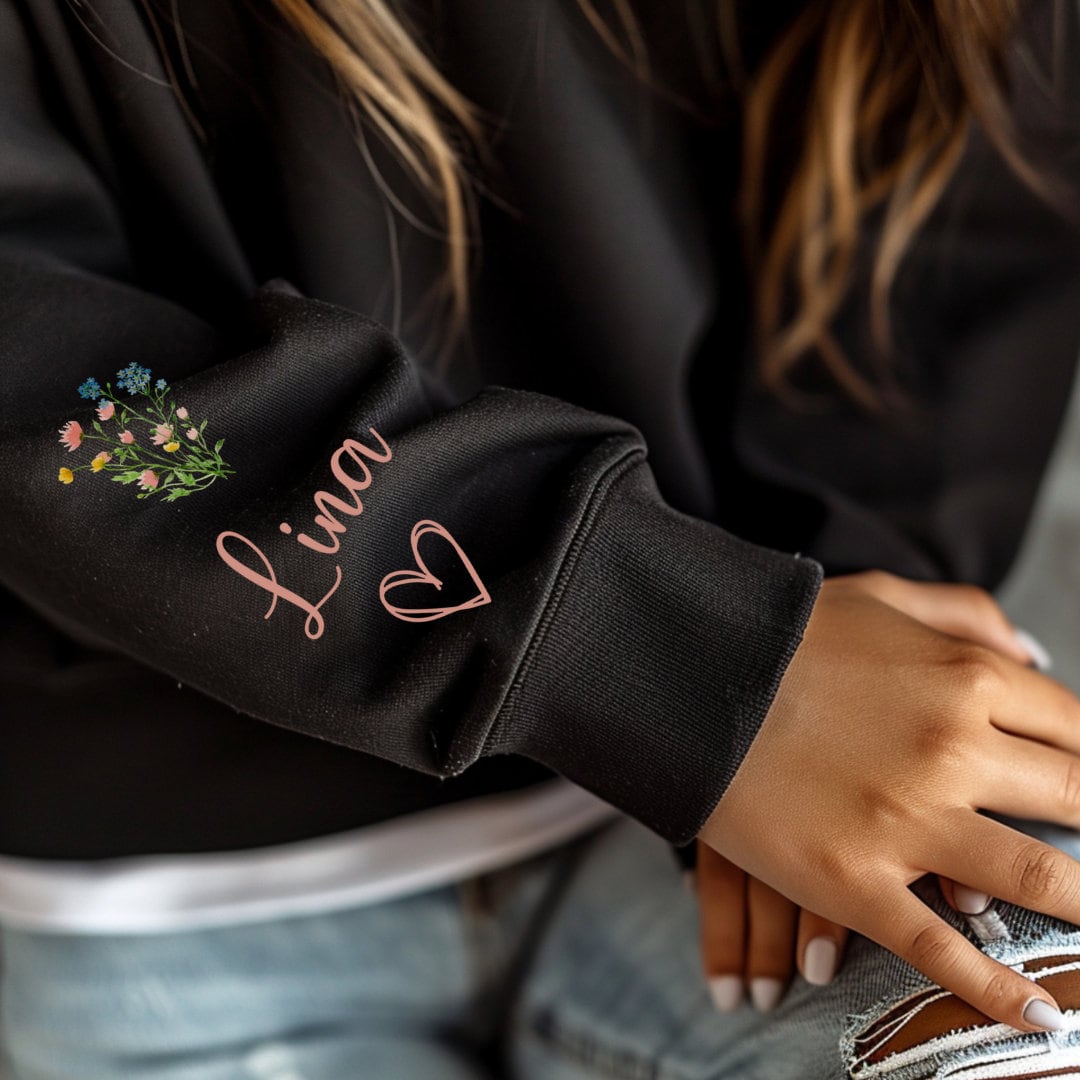 Bügelbild Mama Mom | personalisiert mit Wunschnamen | Statement Shirt | Geburtstjahr | Werdende Mutter | Muttertag | Geburt – Appliques & Patches